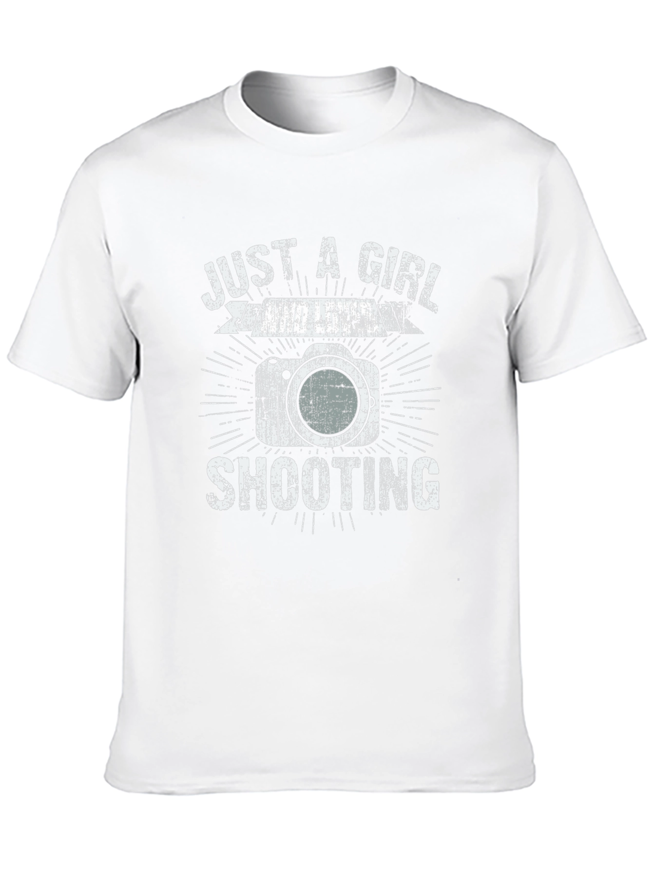 Just A Girl Shooting T-Shirt - Photography Camera Design