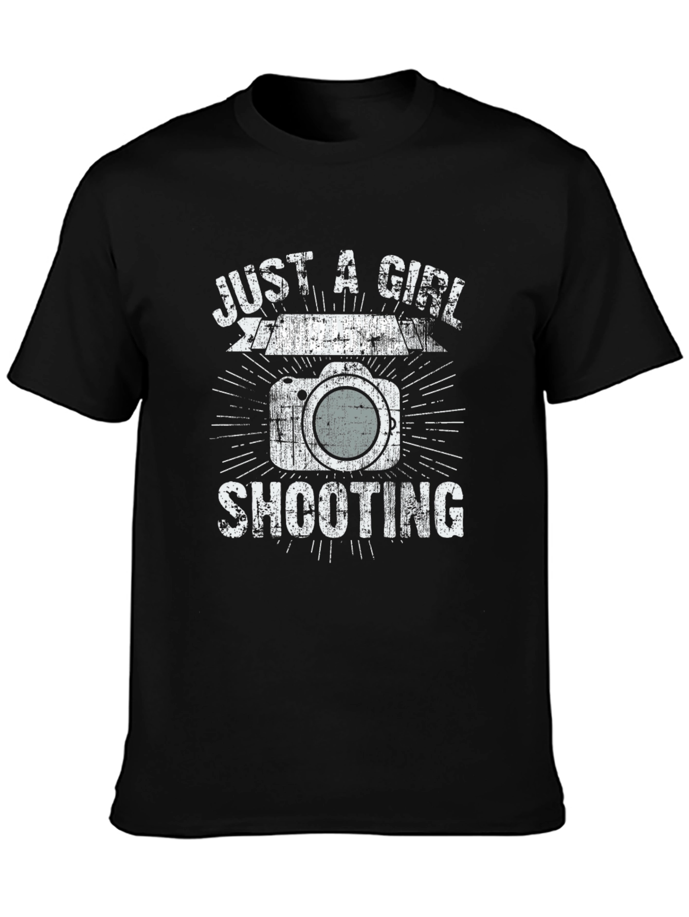 Just A Girl Shooting T-Shirt - Photography Camera Design