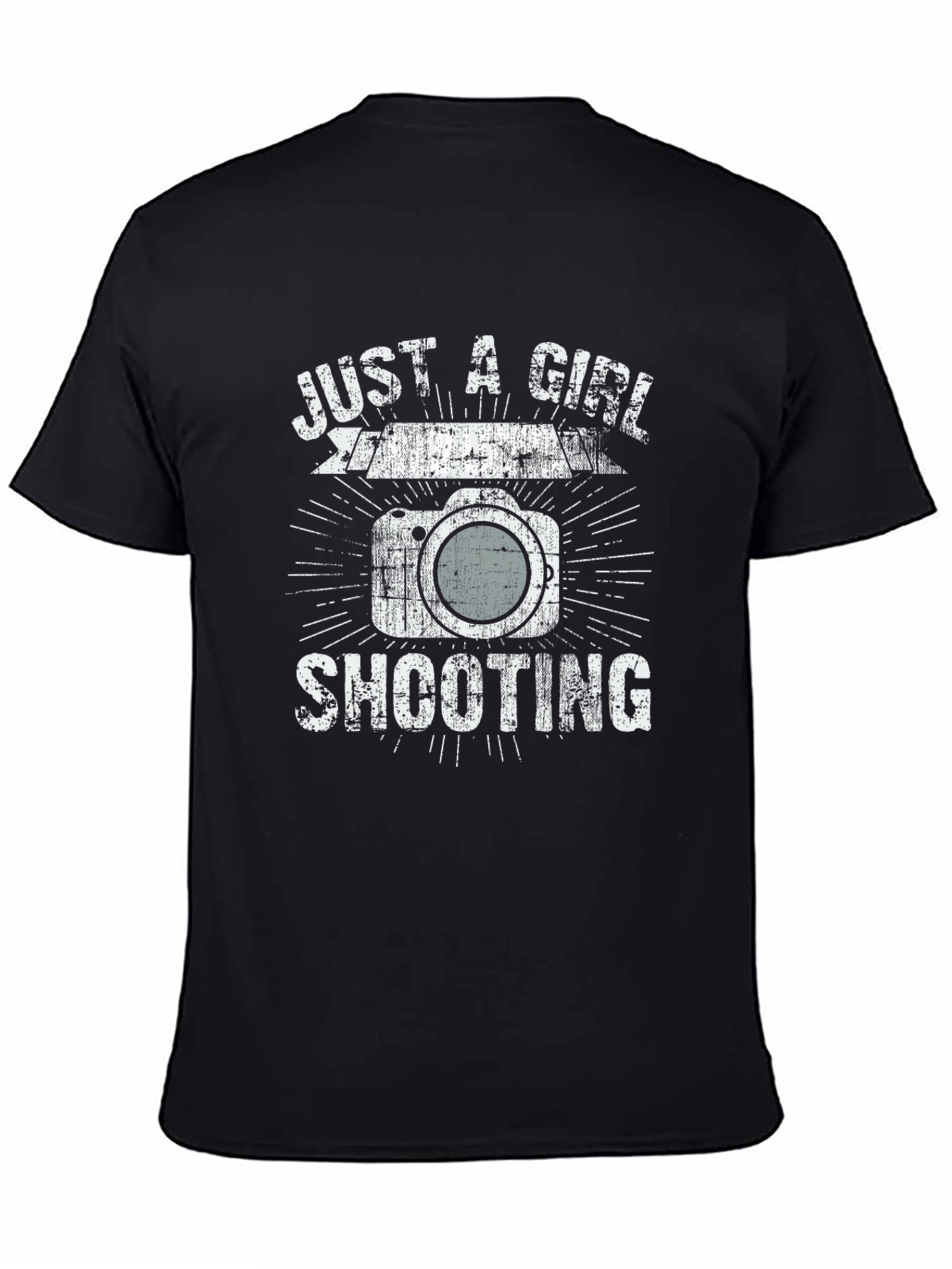 Just A Girl Shooting T-Shirt - Photography Camera Design