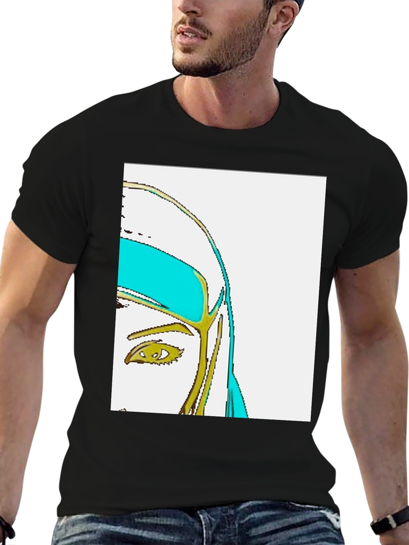 Abstract Virgin Mary Graphic Tee
