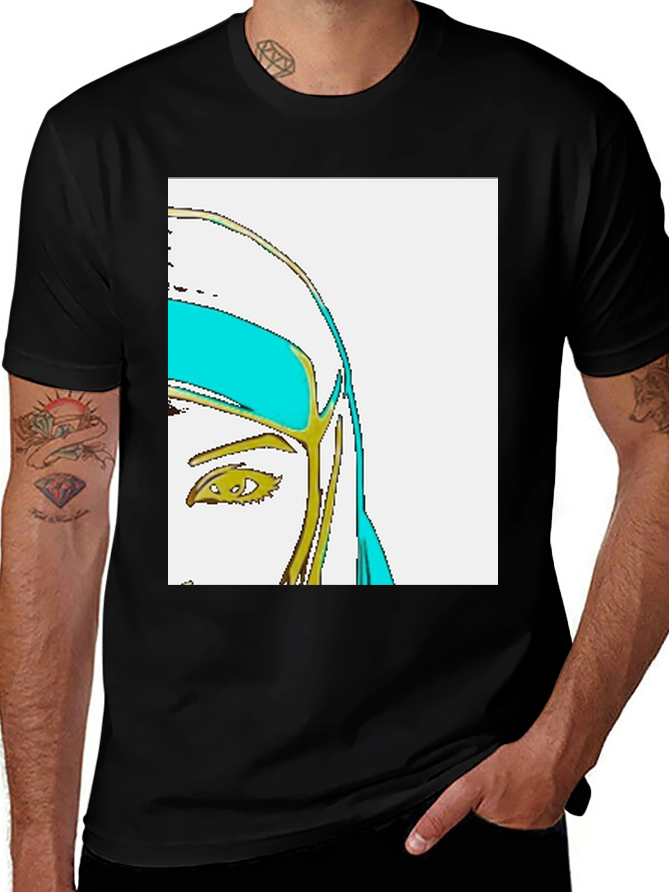 Abstract Virgin Mary Graphic Tee