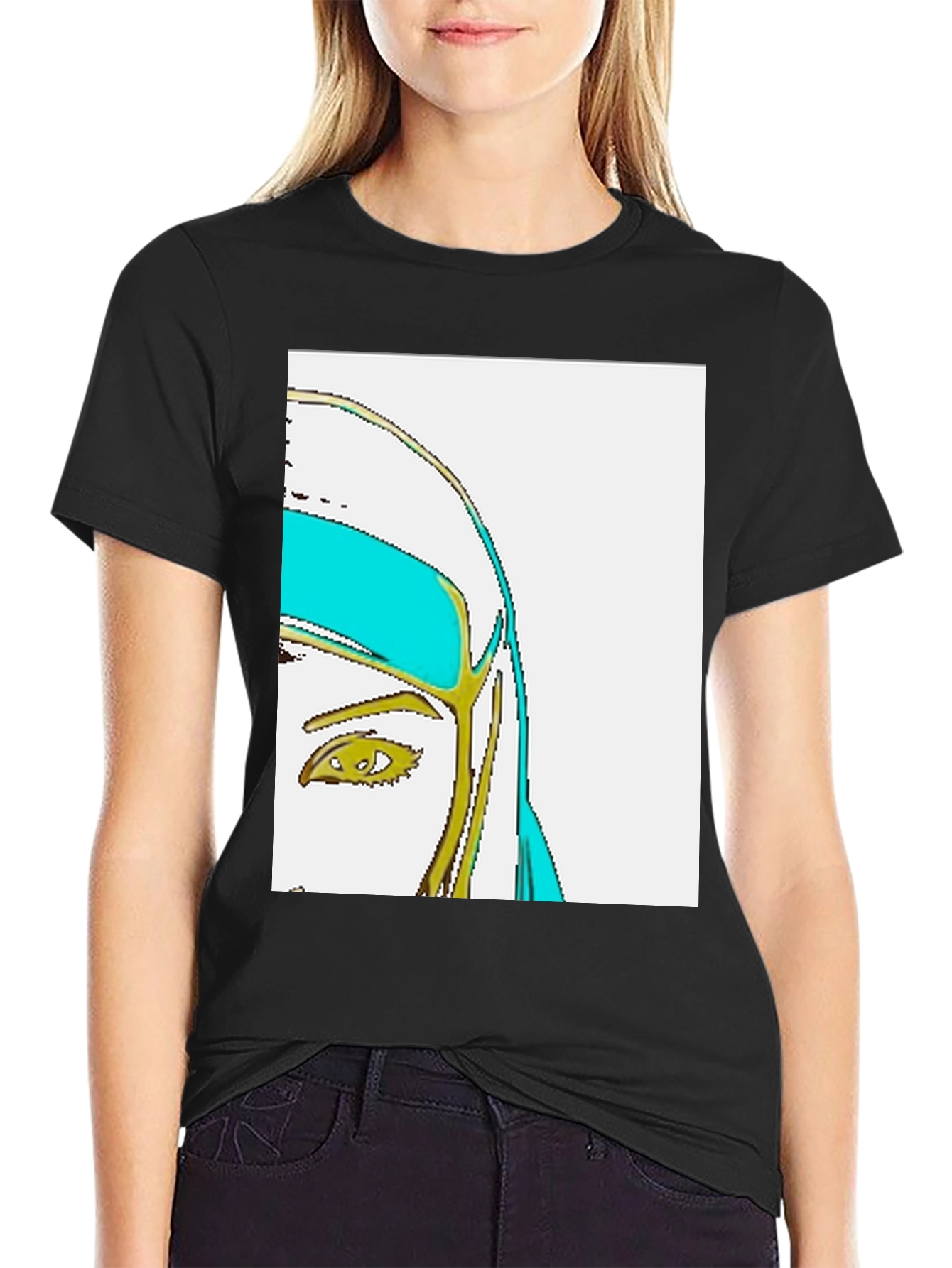 Abstract Virgin Mary Graphic Tee
