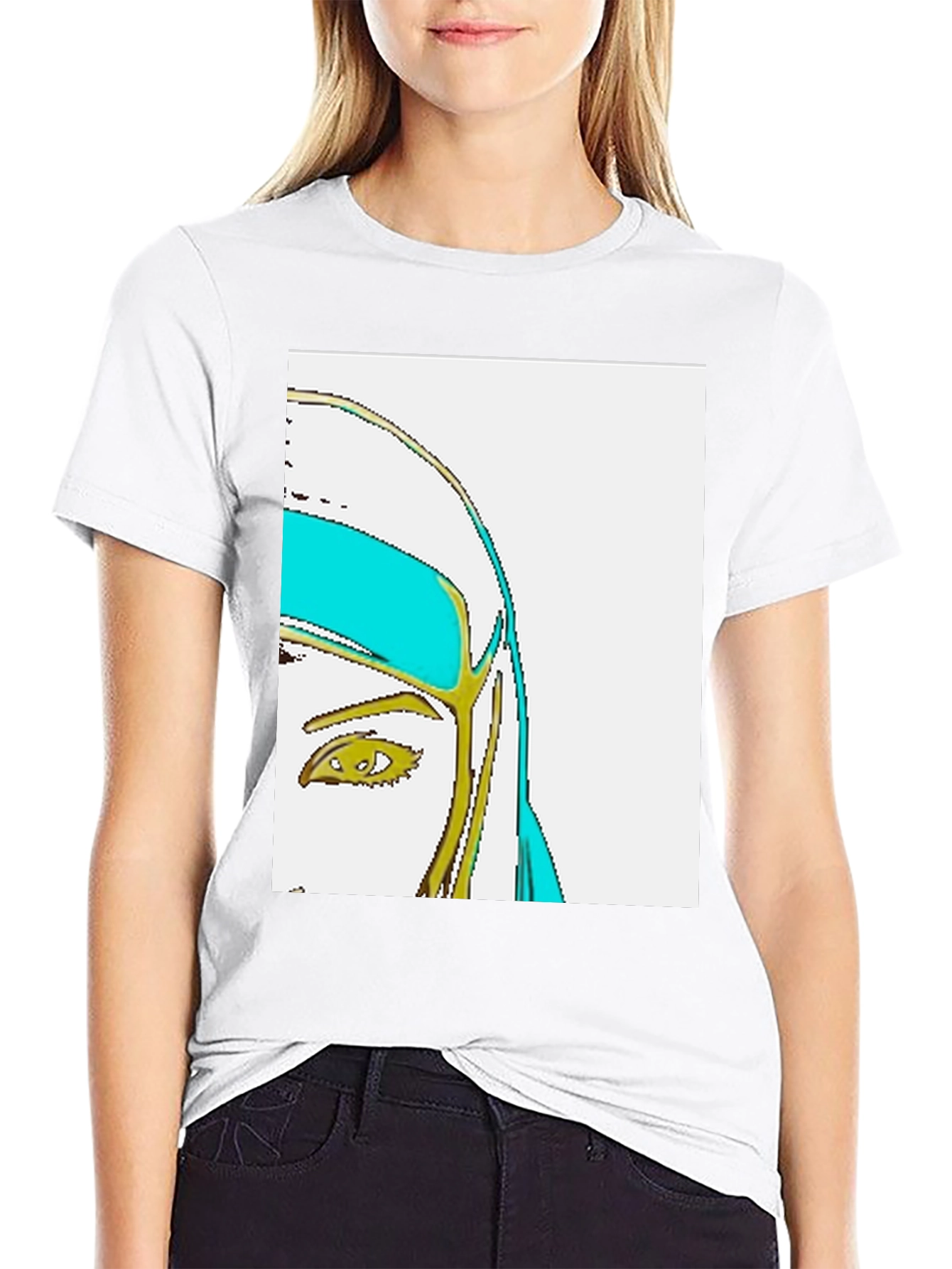 Abstract Virgin Mary Graphic Tee