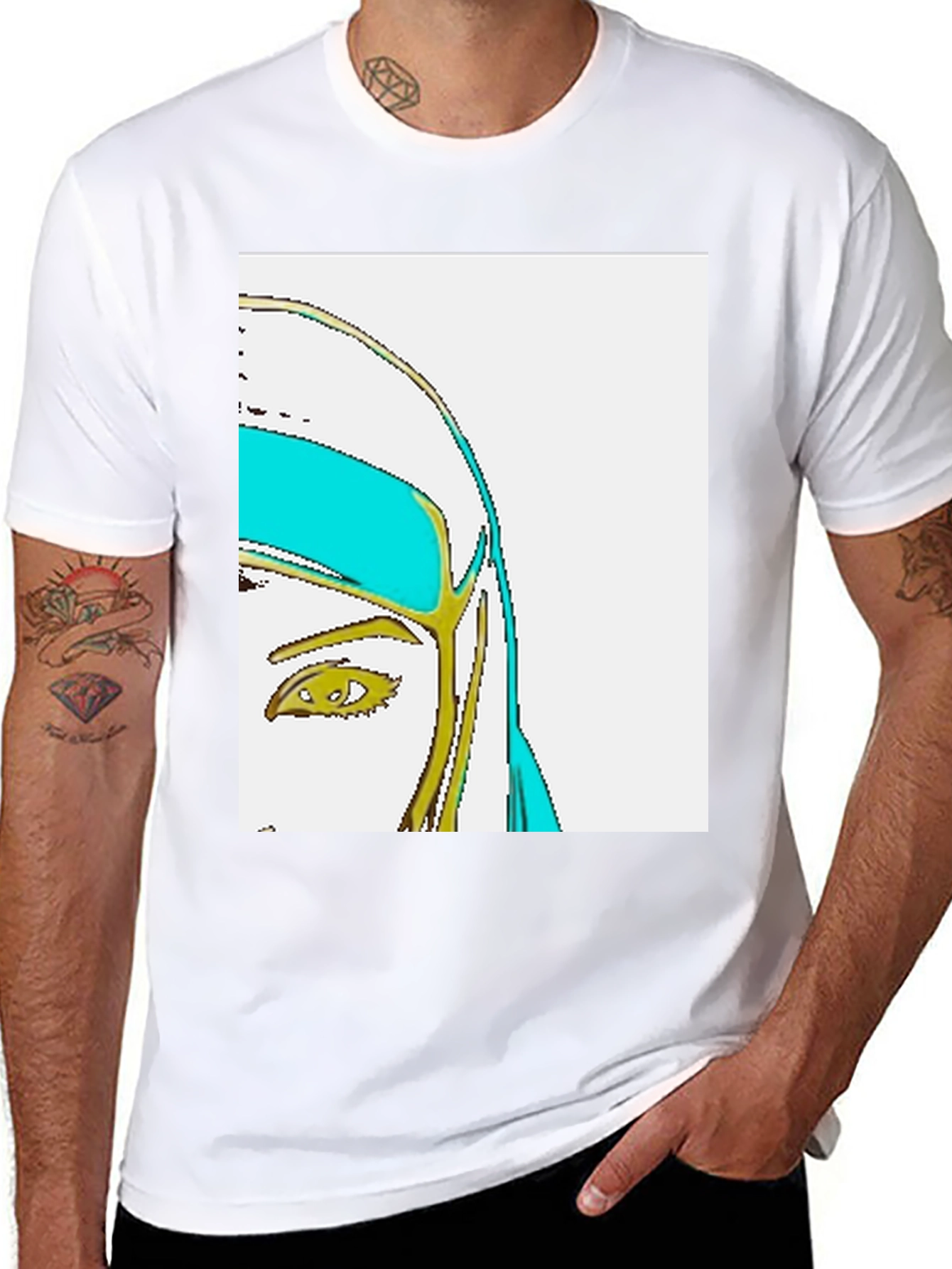 Abstract Virgin Mary Graphic Tee