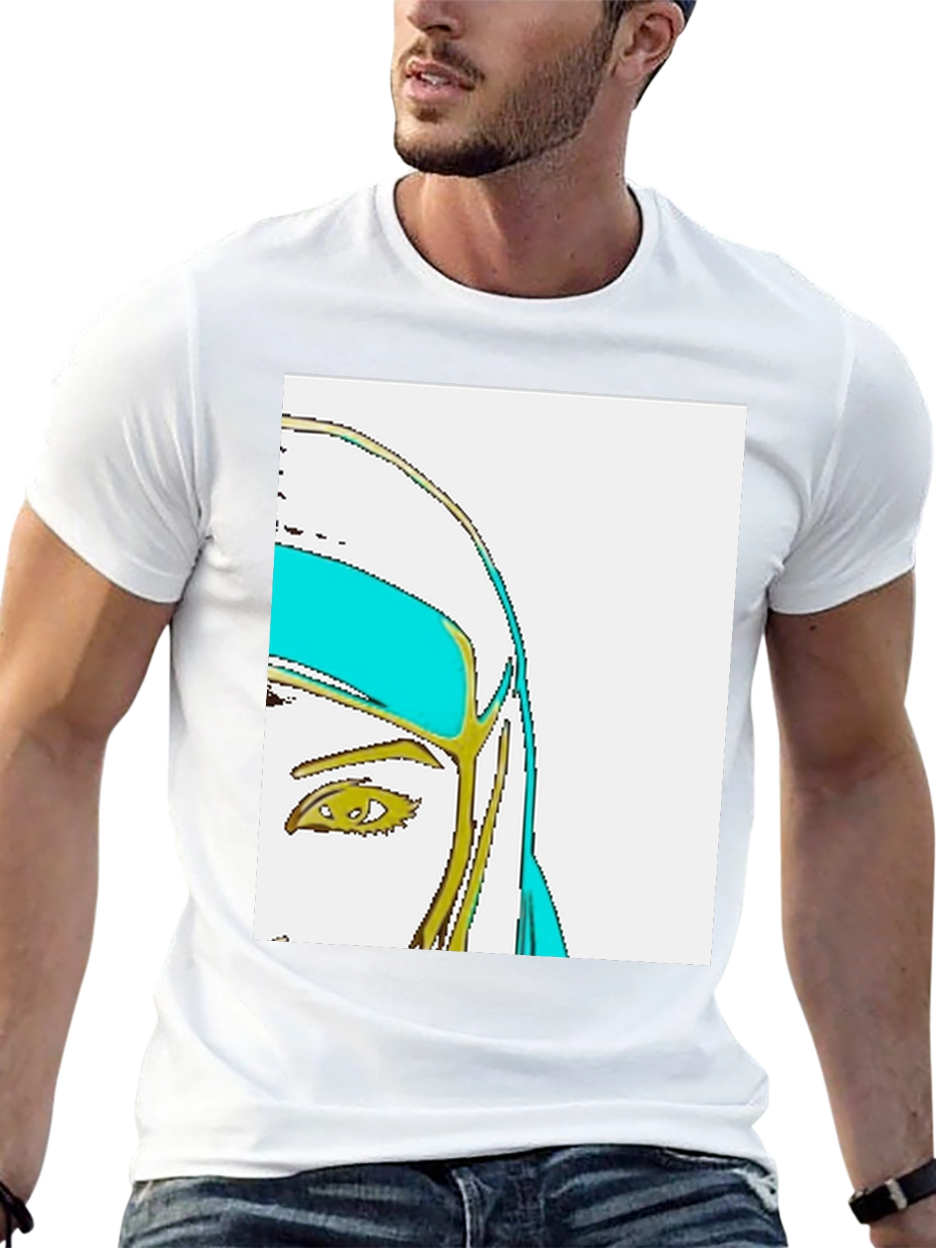 Abstract Virgin Mary Graphic Tee