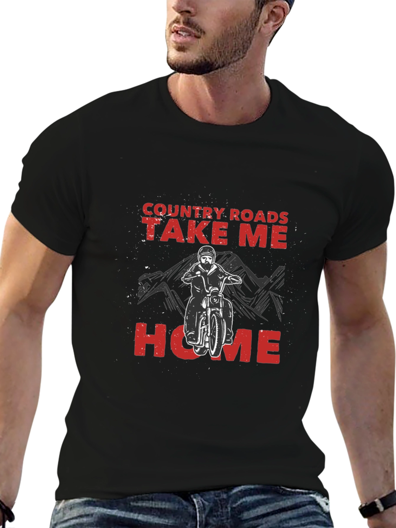 Country Roads Graphic Tee - Black