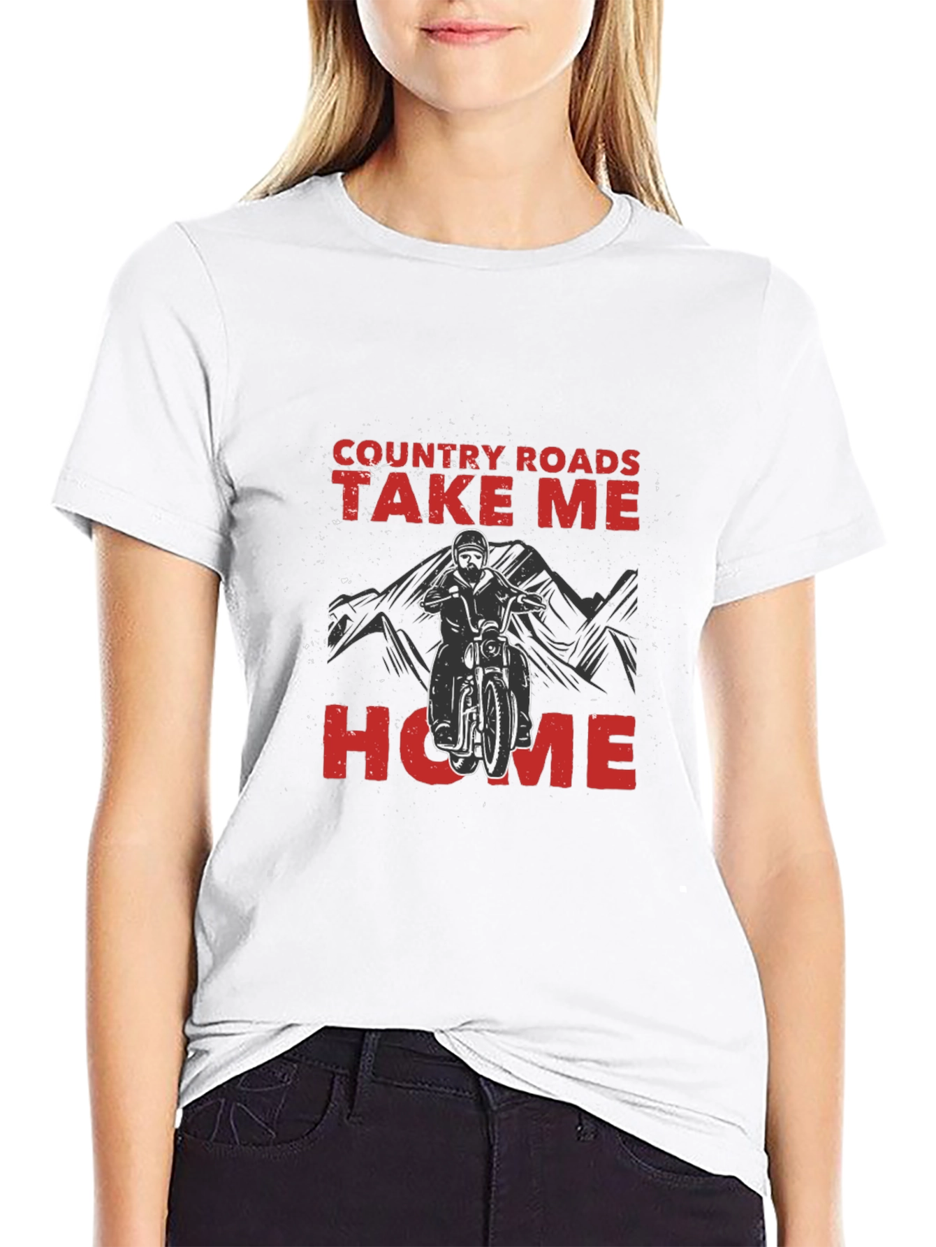 Country Roads Graphic Tee - Black