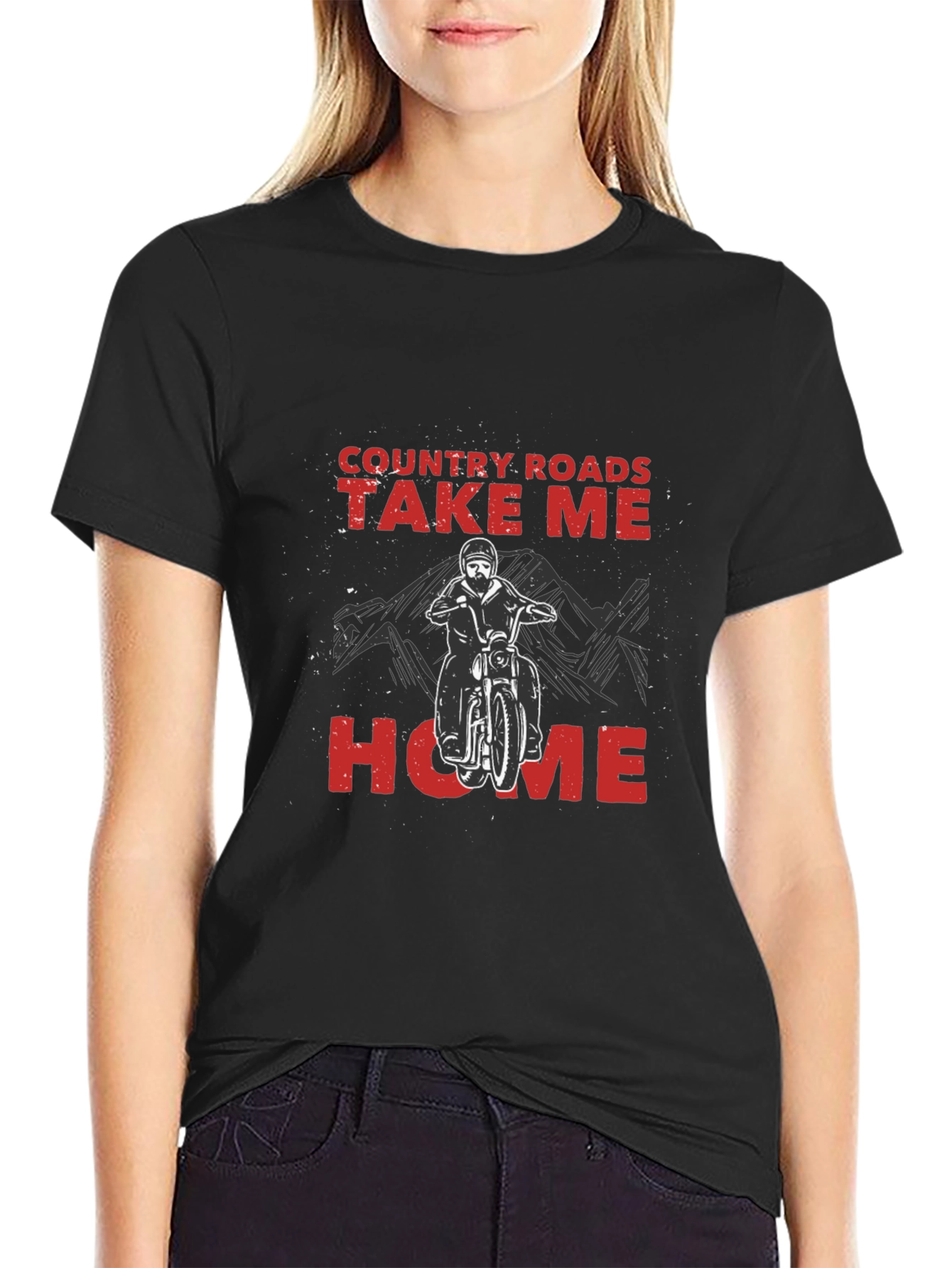 Country Roads Graphic Tee - Black