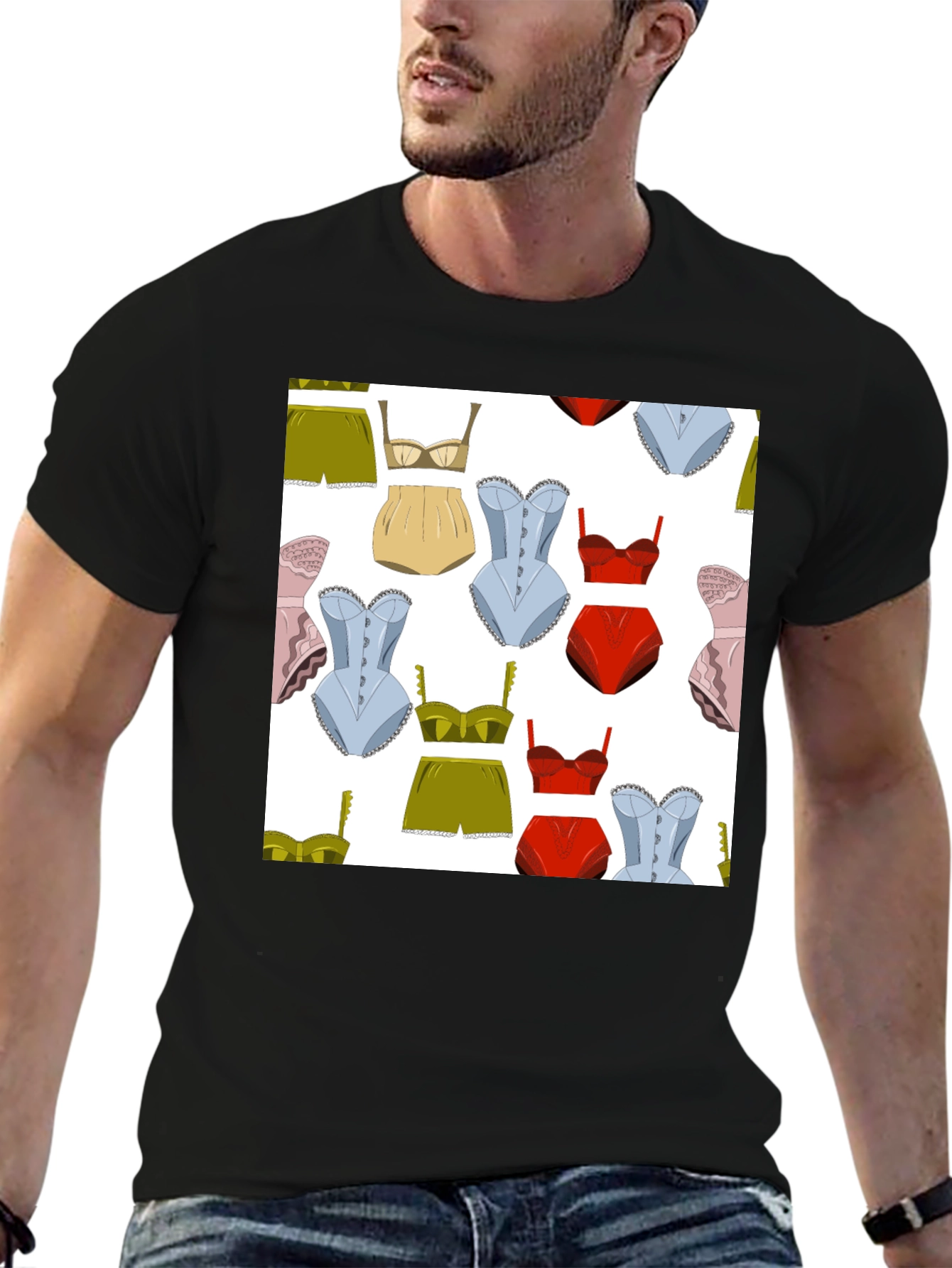 Novelty Underwear Pattern T-Shirt