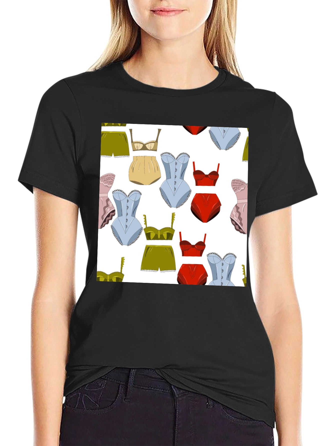 Novelty Underwear Pattern T-Shirt