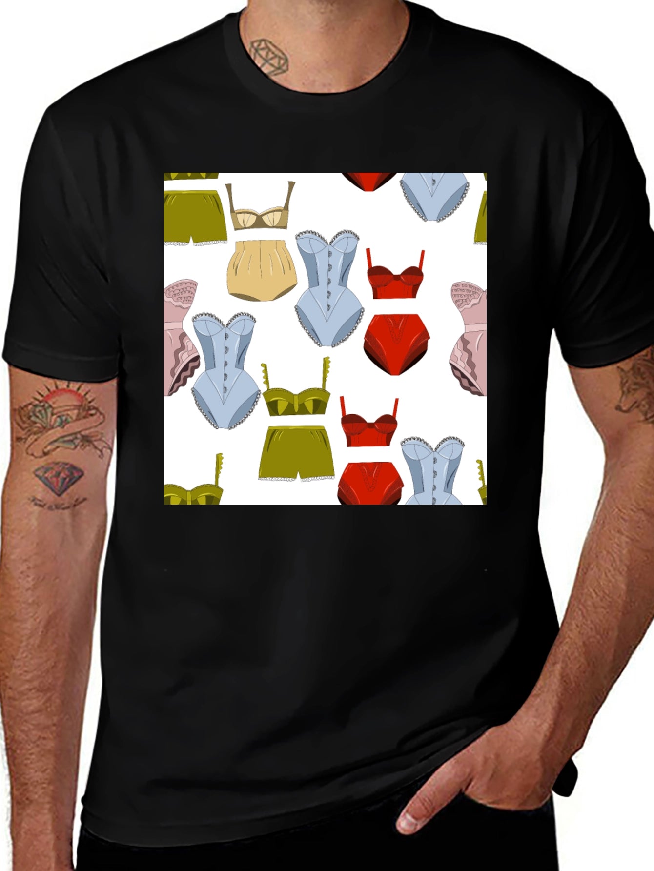 Novelty Underwear Pattern T-Shirt
