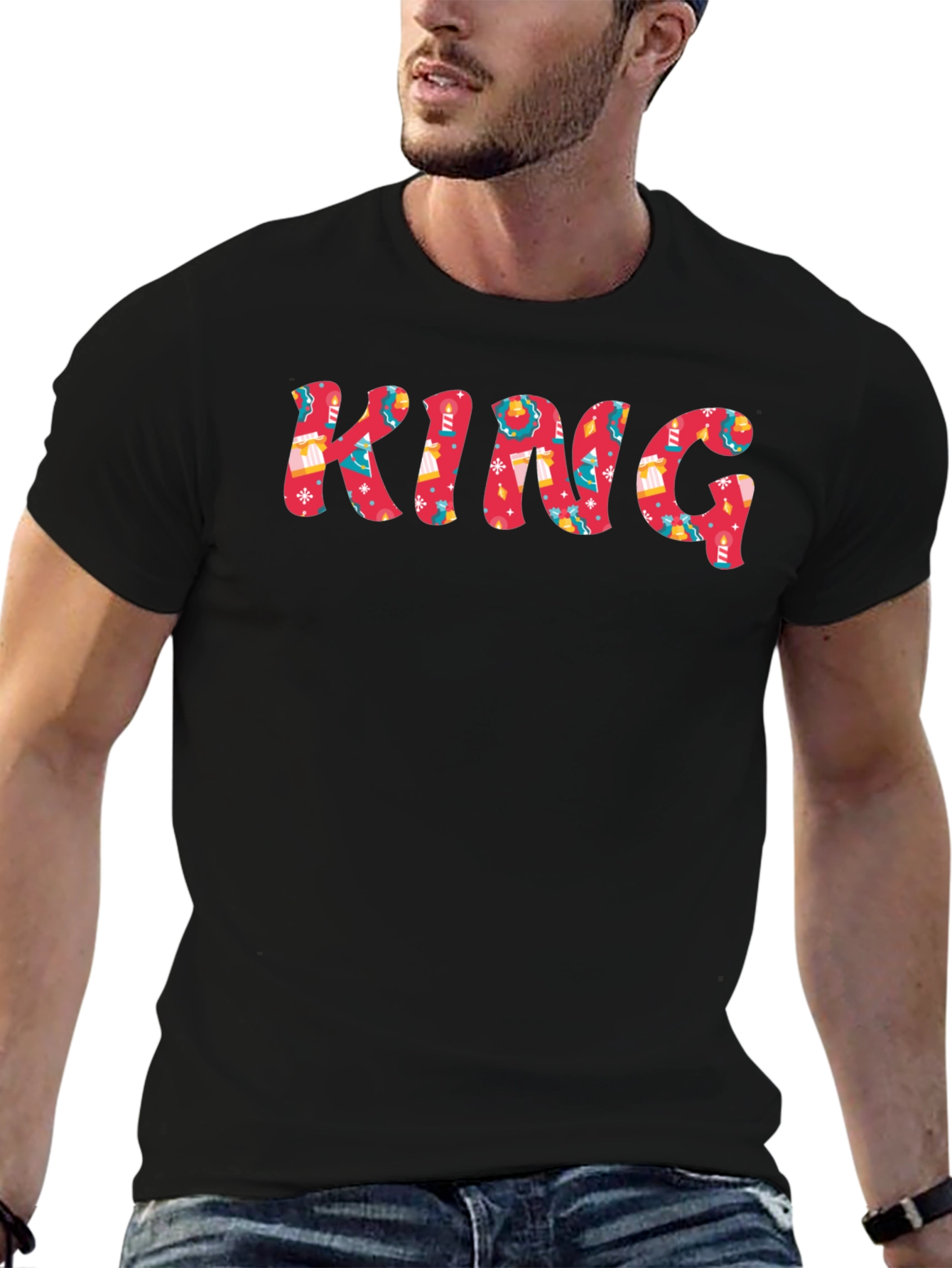 Holiday King Graphic Tee - Festive Christmas Design
