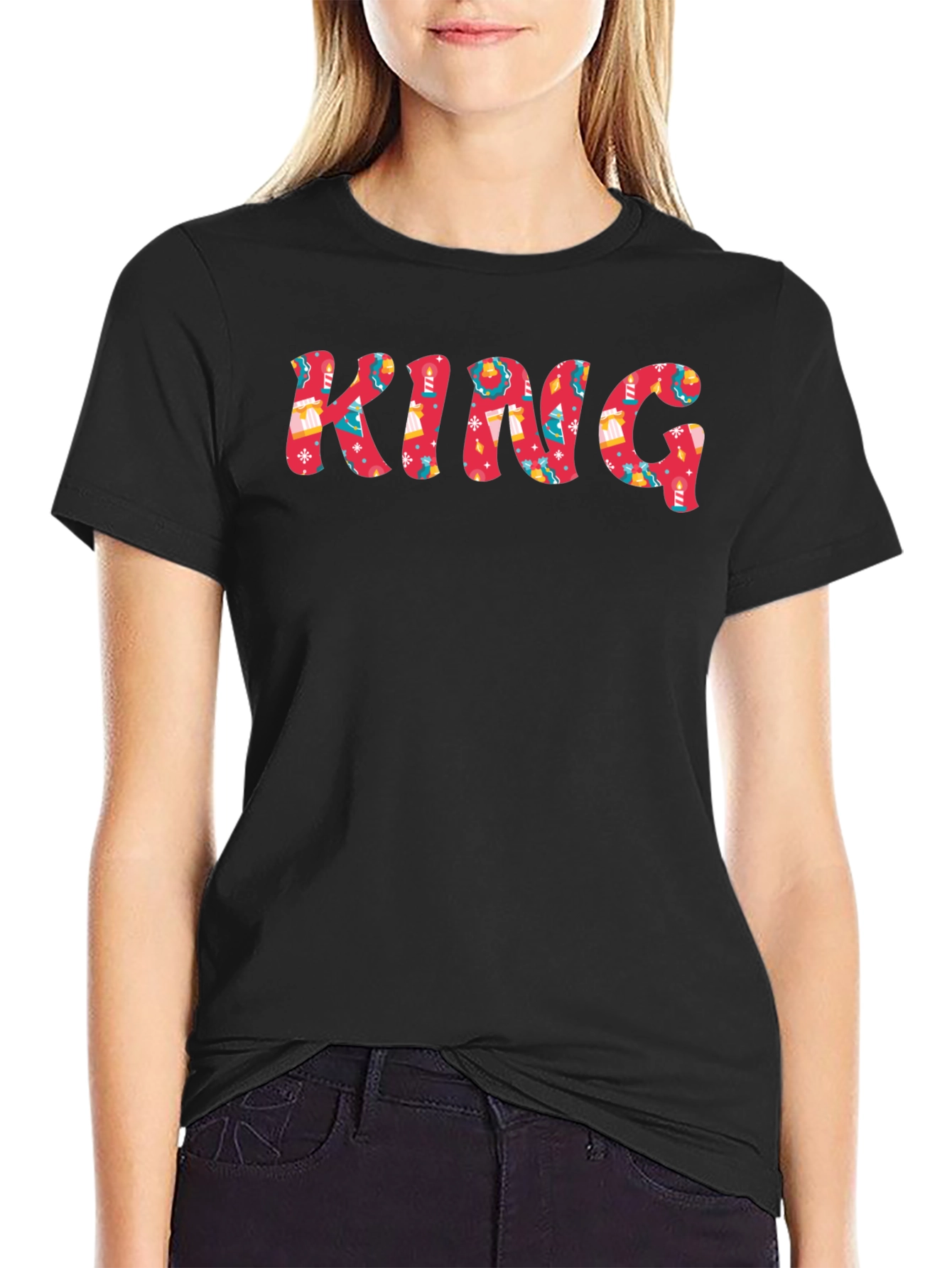 Holiday King Graphic Tee - Festive Christmas Design