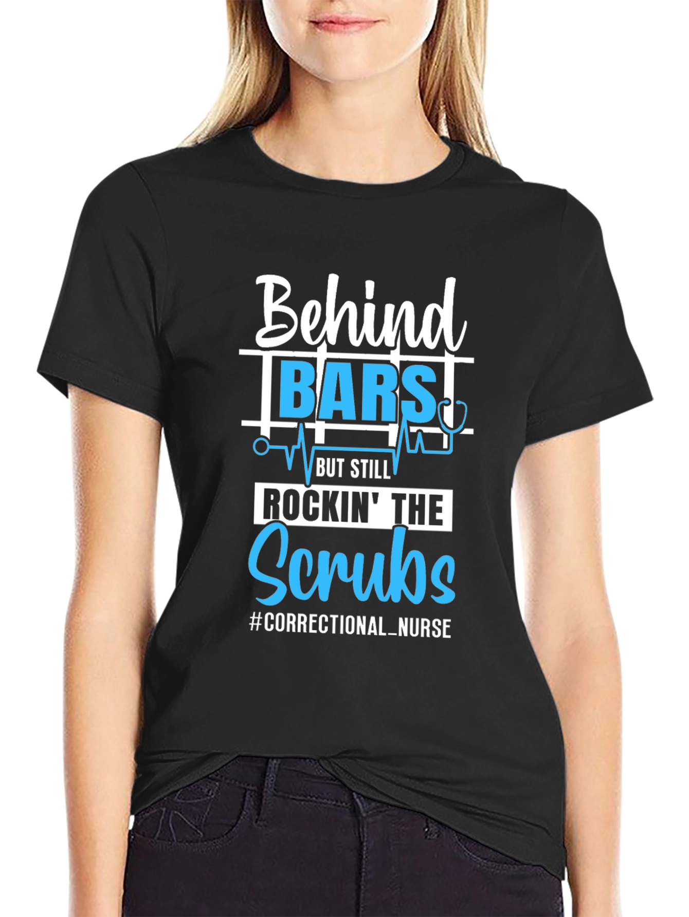 Correctional Nurse T-Shirt Behind Bars
