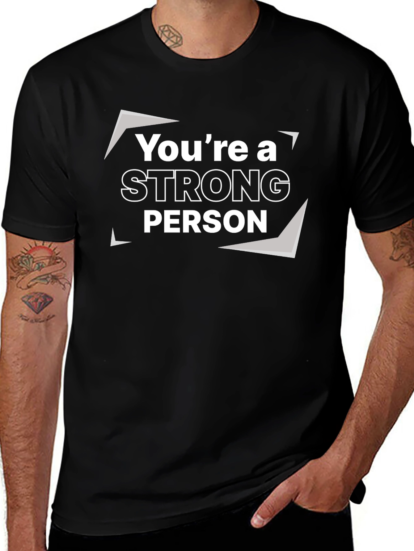 Youre a Strong Person Black T-Shirt