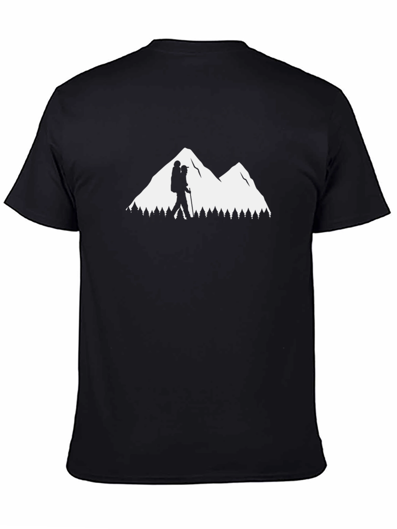 Hiking Adventure Tee - Mountain Silhouette Design