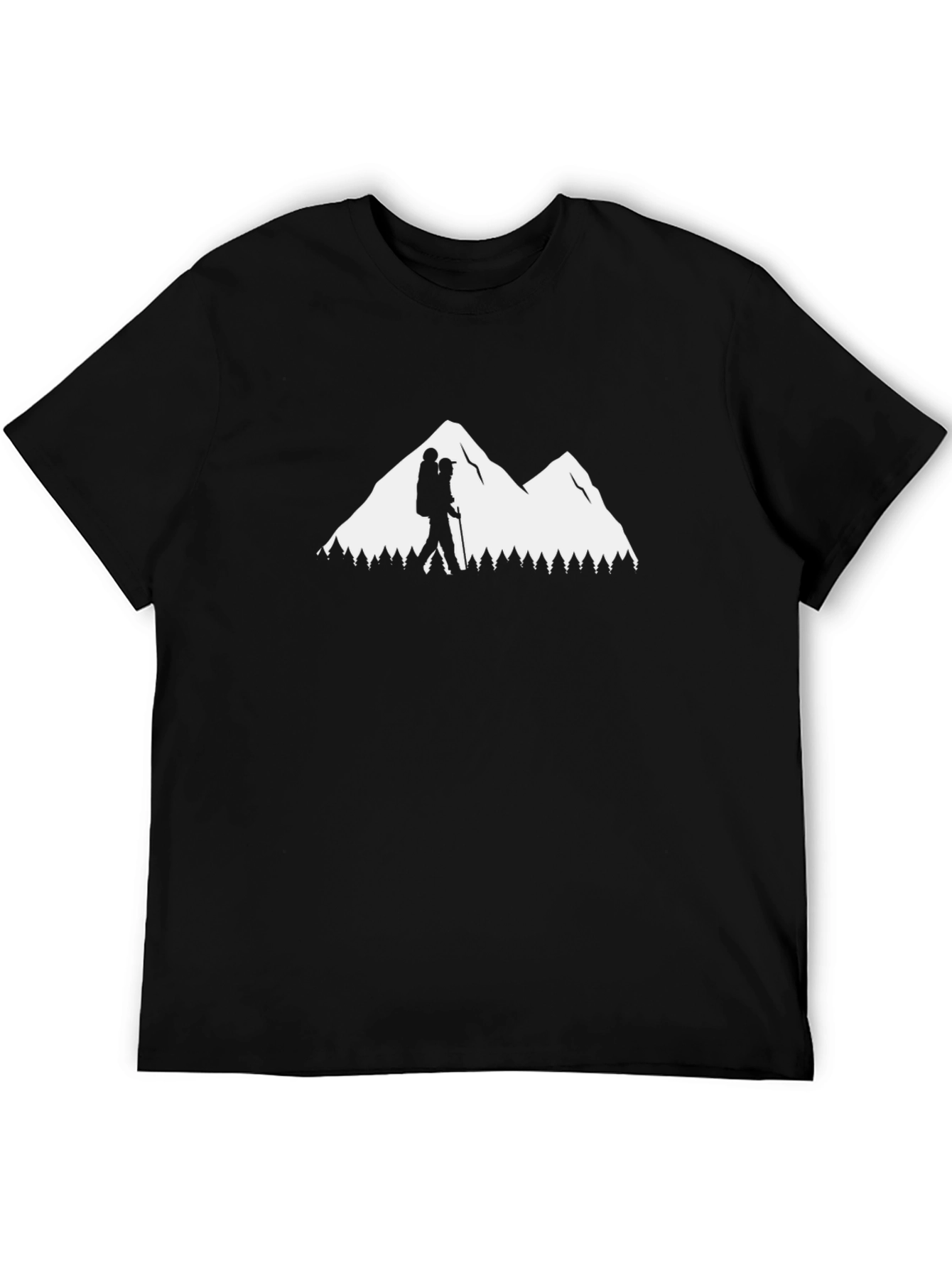 Hiking Adventure Tee - Mountain Silhouette Design