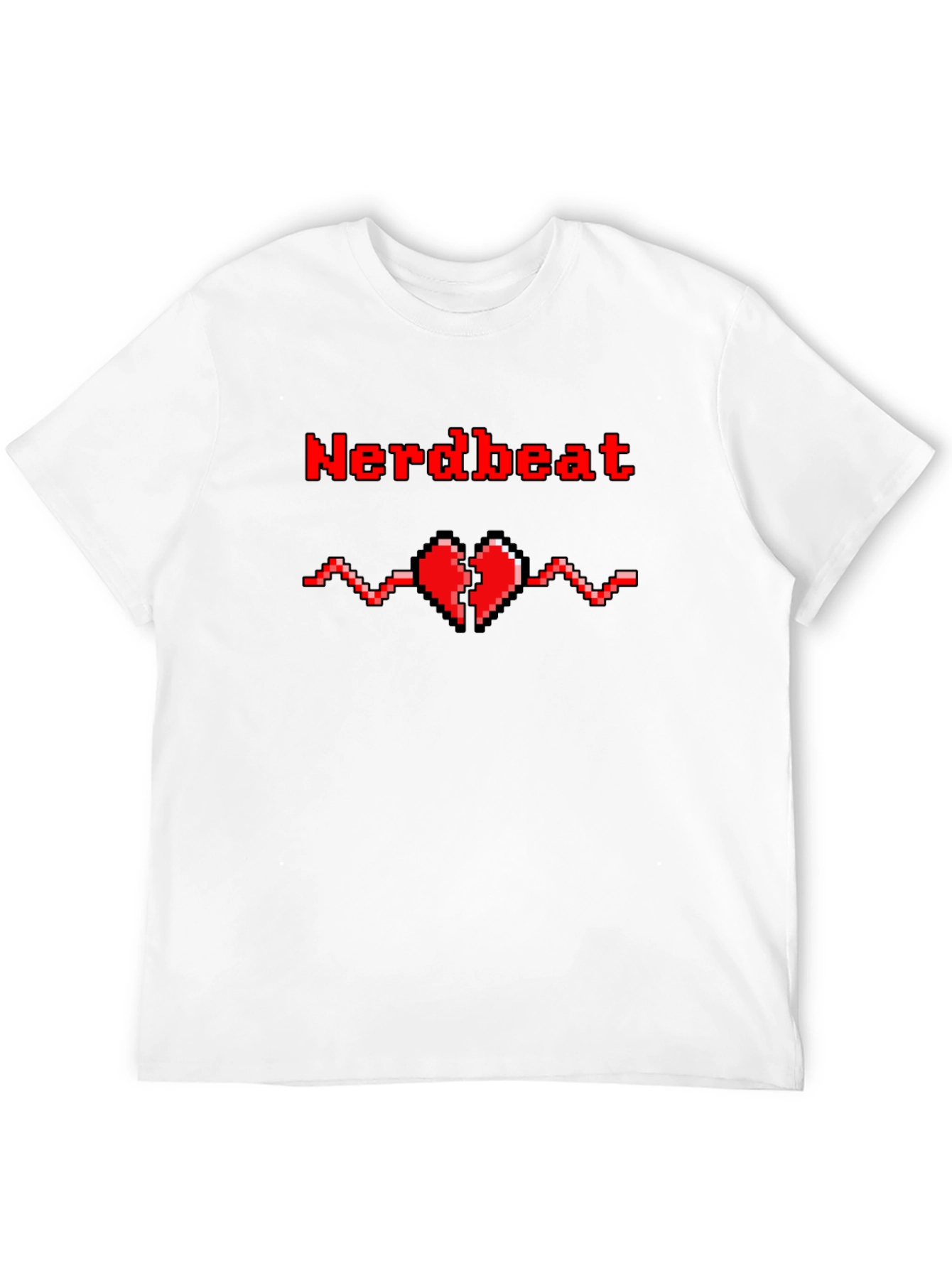 Nerdbeat Pixel Heartbeat Graphic Tee - Black