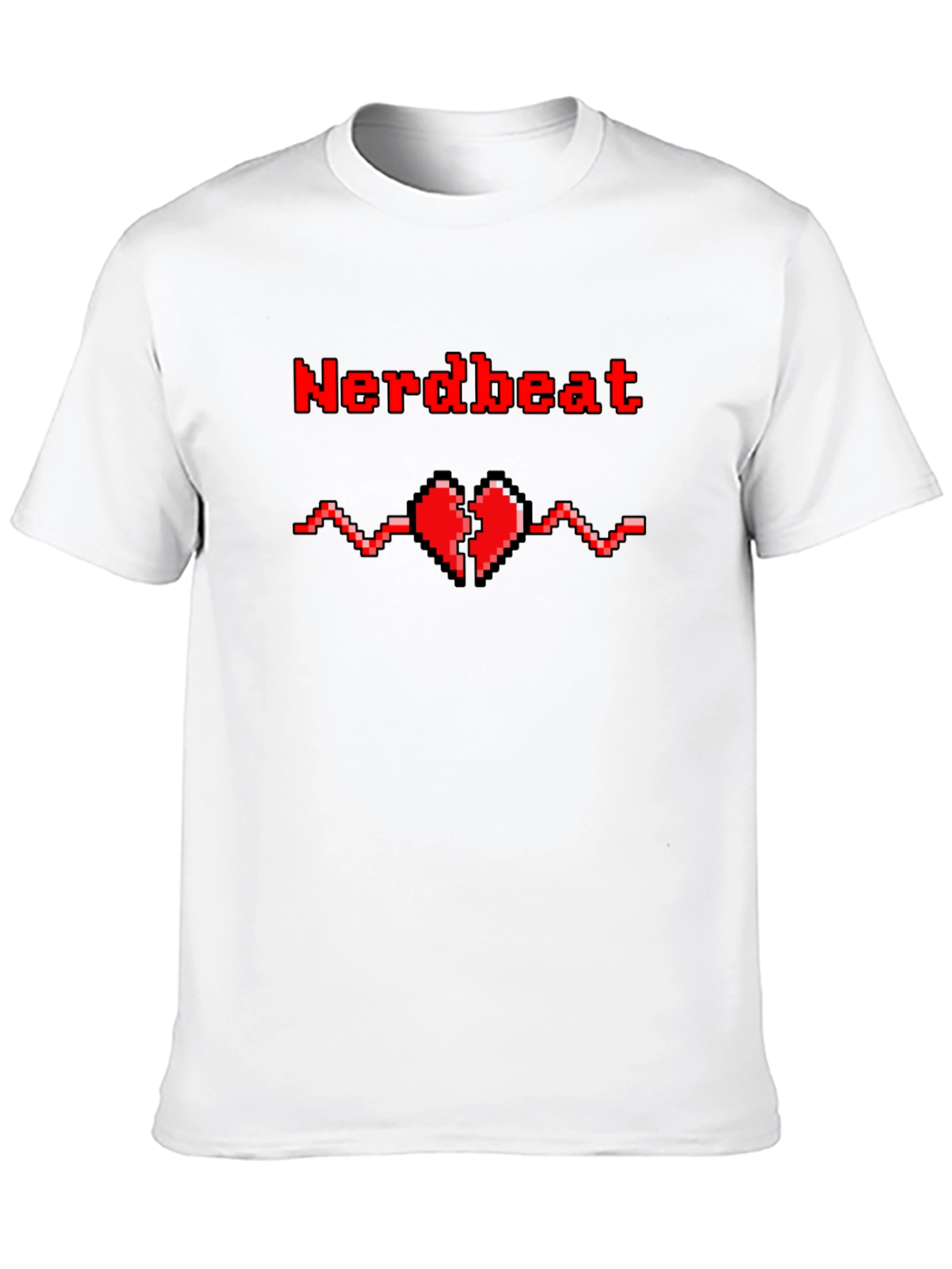 Nerdbeat Pixel Heartbeat Graphic Tee - Black