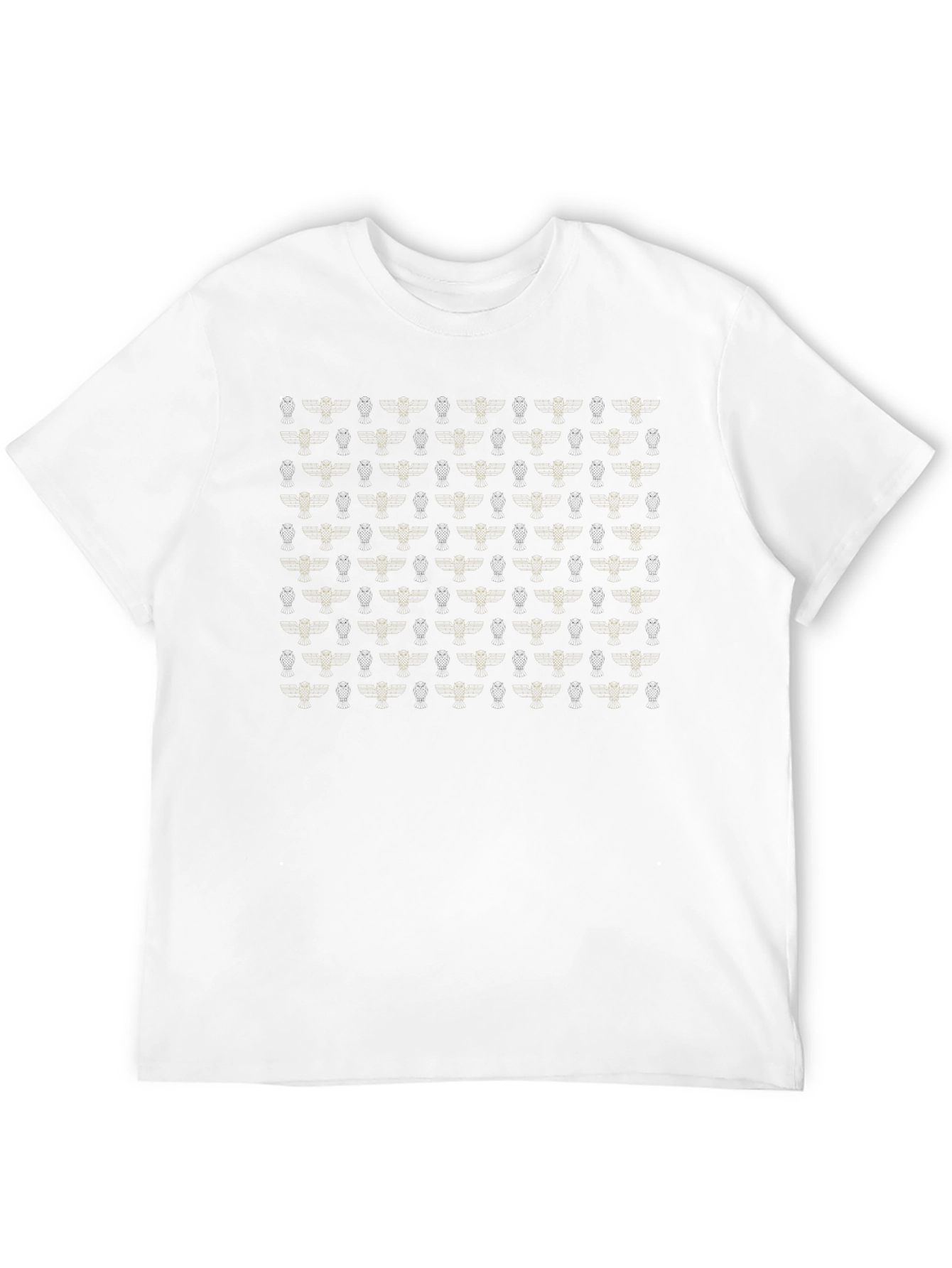 Black T-Shirt with Abstract Bee Pattern