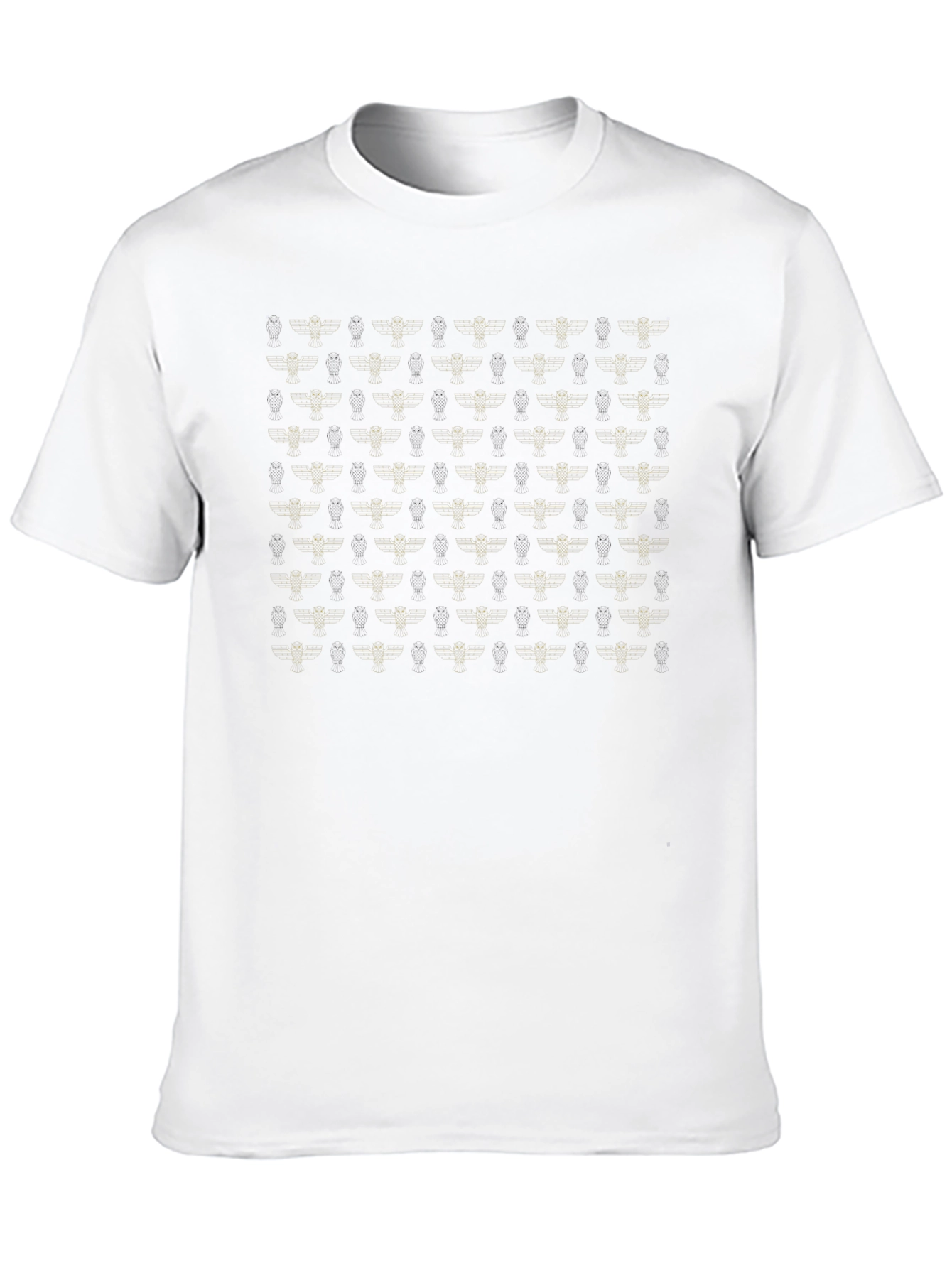 Black T-Shirt with Abstract Bee Pattern