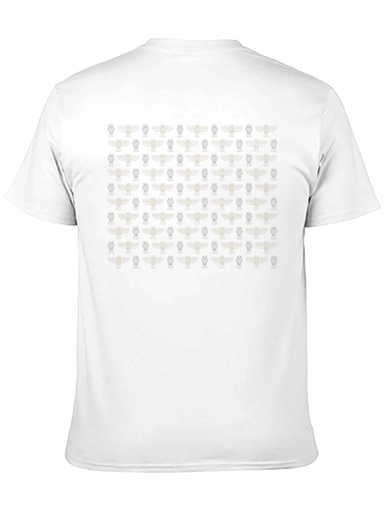 Black T-Shirt with Abstract Bee Pattern