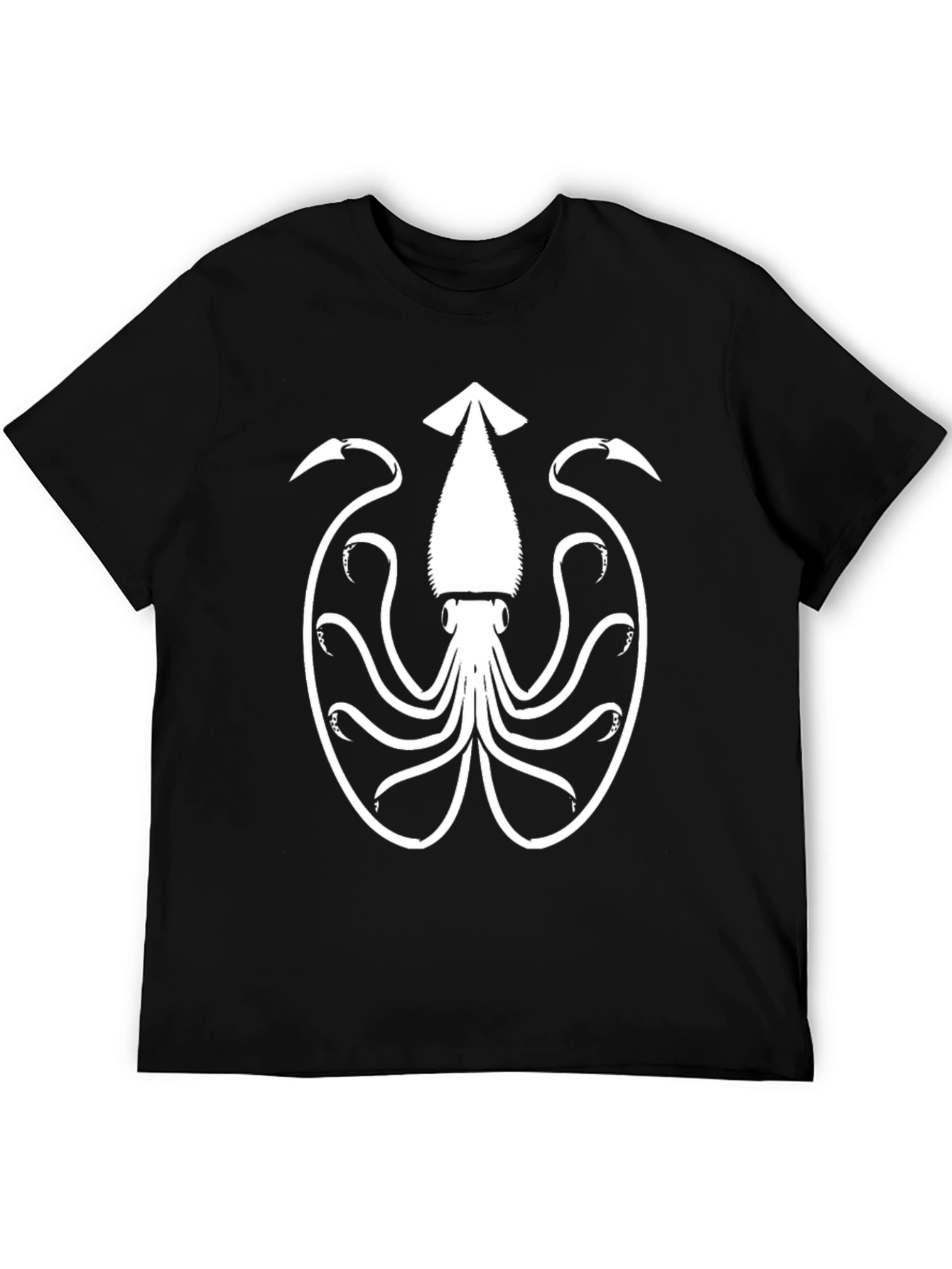 Squid Graphic T-Shirt - Black Cotton Tee