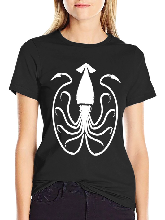 Squid Graphic T-Shirt - Black Cotton Tee