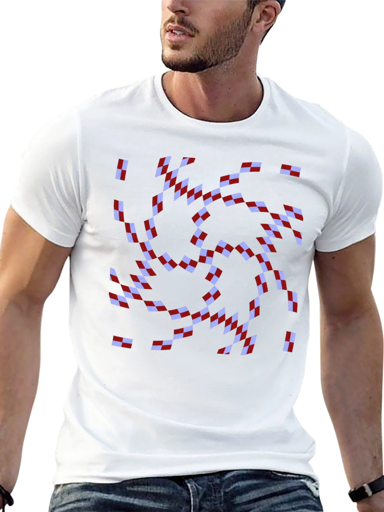 Optical Illusion Spiral Graphic Tee