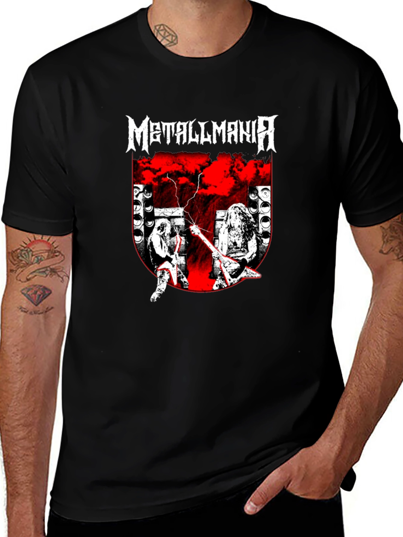 Metallmania Band Tee - Black Heavy Metal Concert T-Shirt