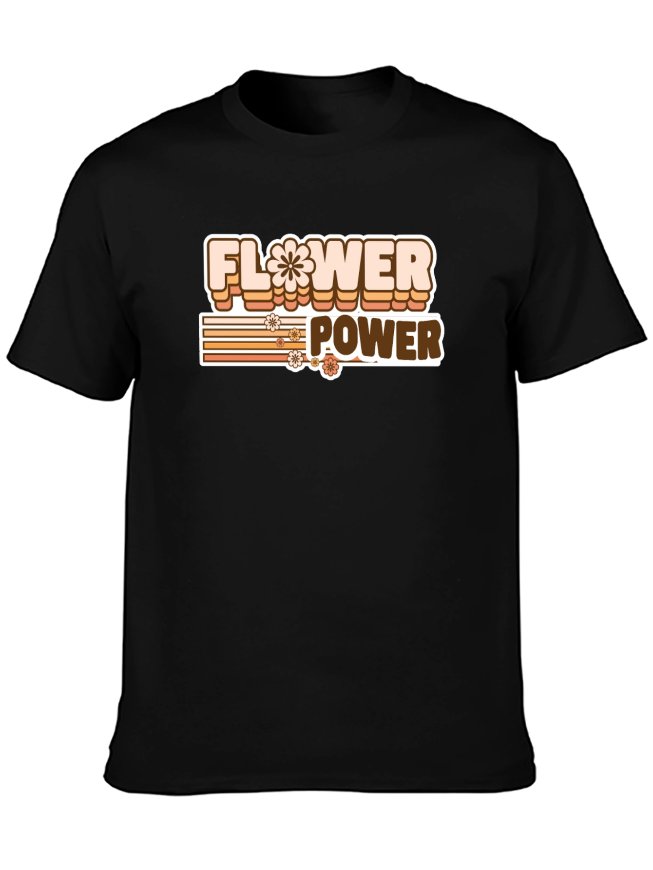 Retro Flower Power Graphic T-Shirt