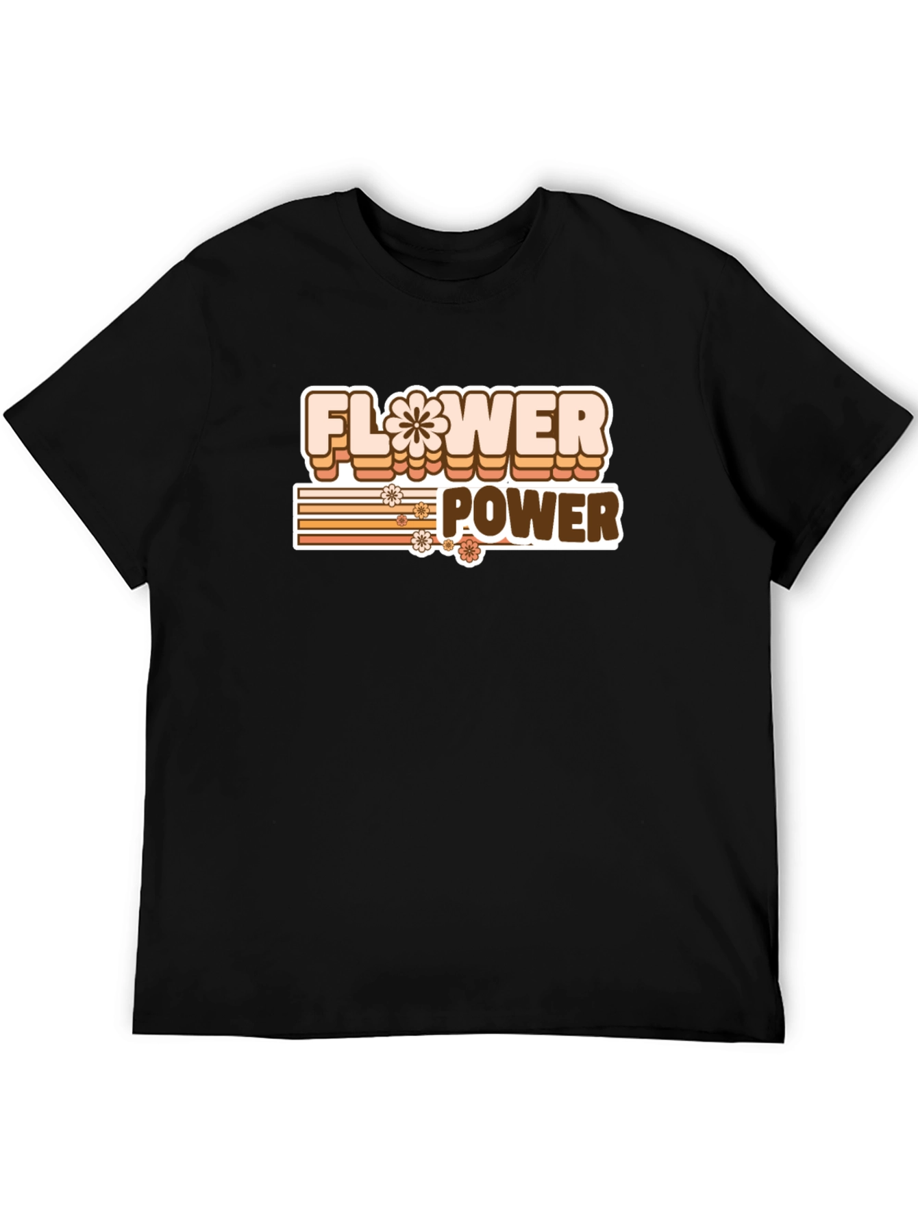 Retro Flower Power Graphic T-Shirt