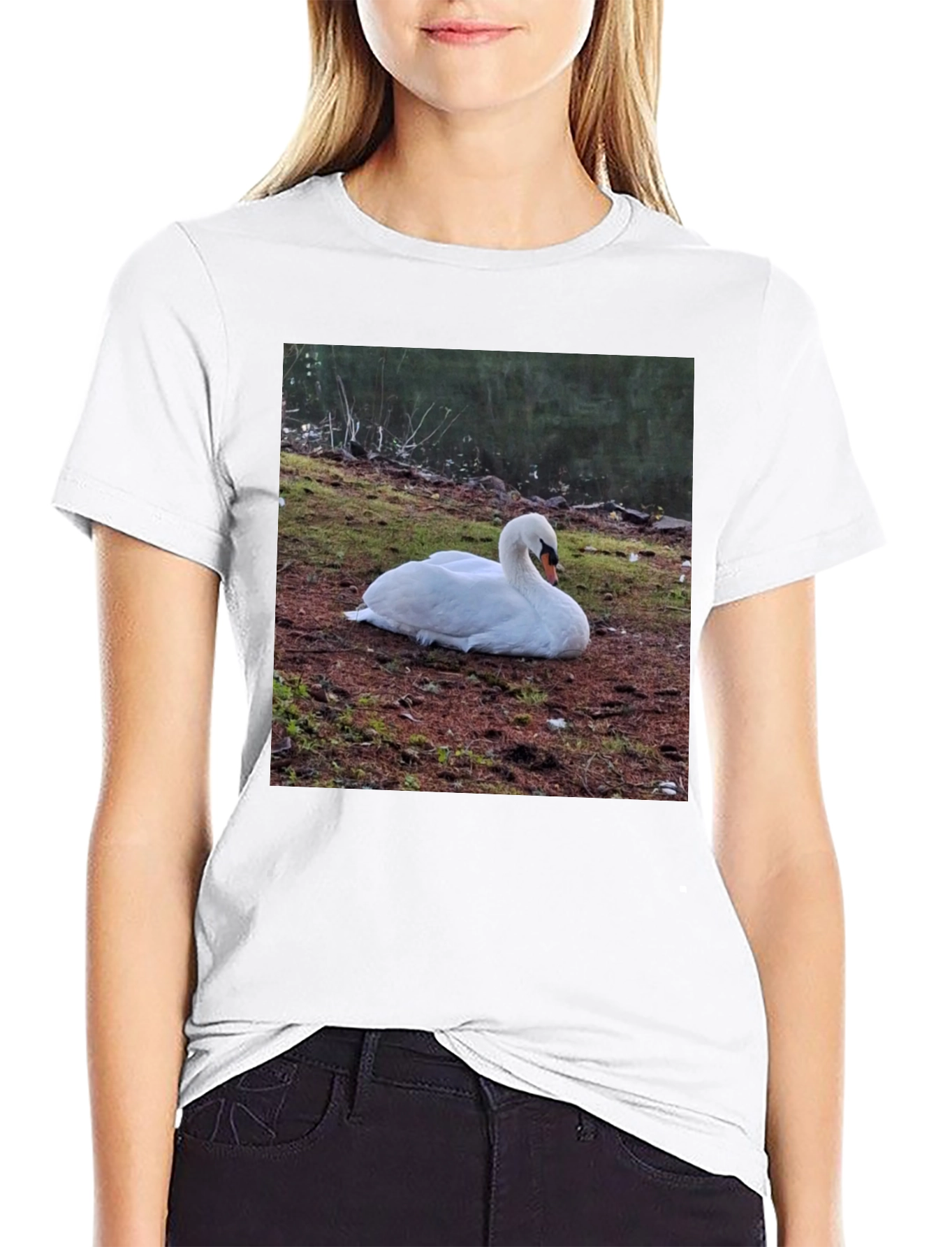Swan Graphic Tee - Unique Nature Lovers Shirt
