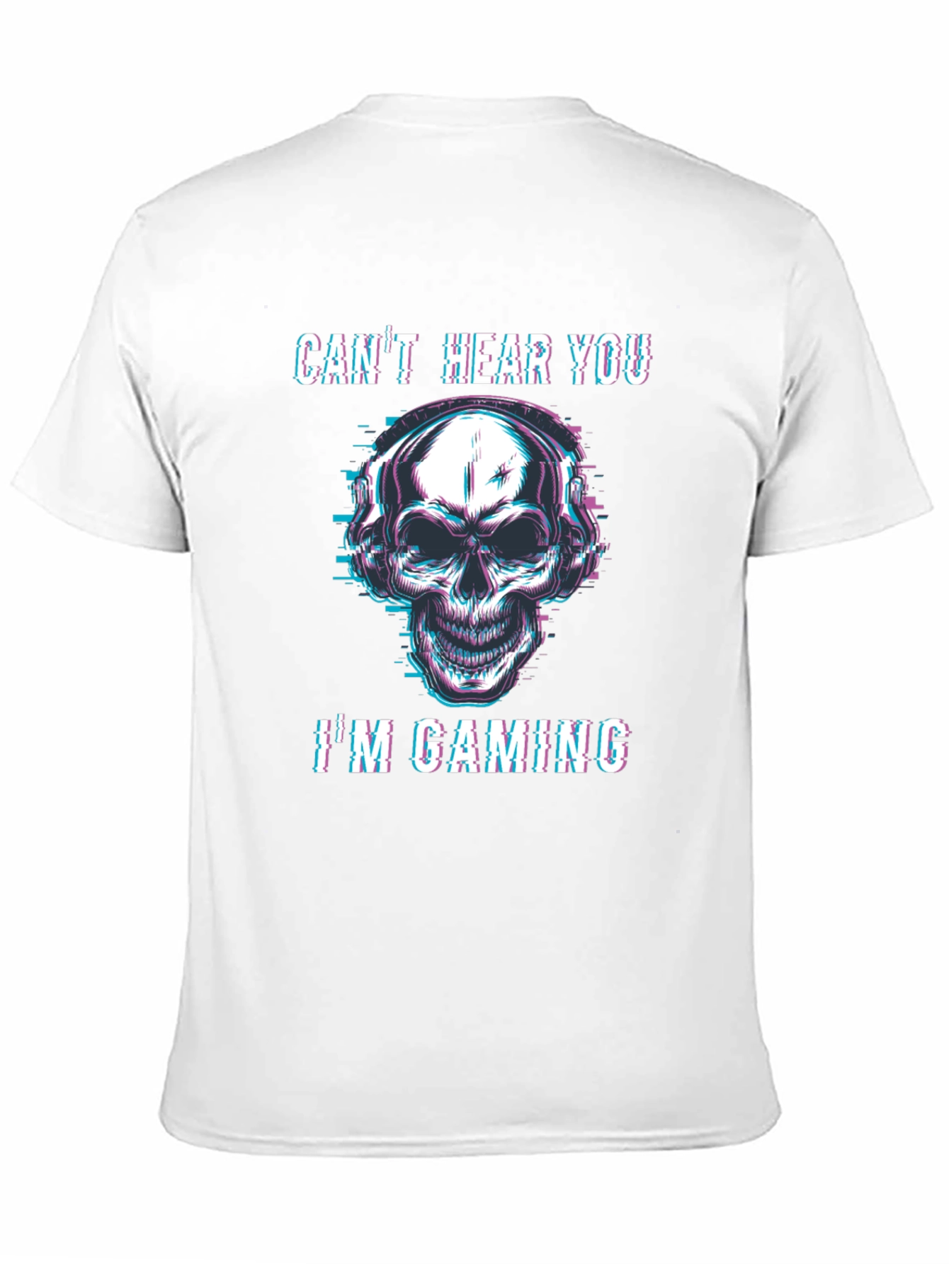 Gaming Skull Graphic Tee - Cant Hear You T-Shirt