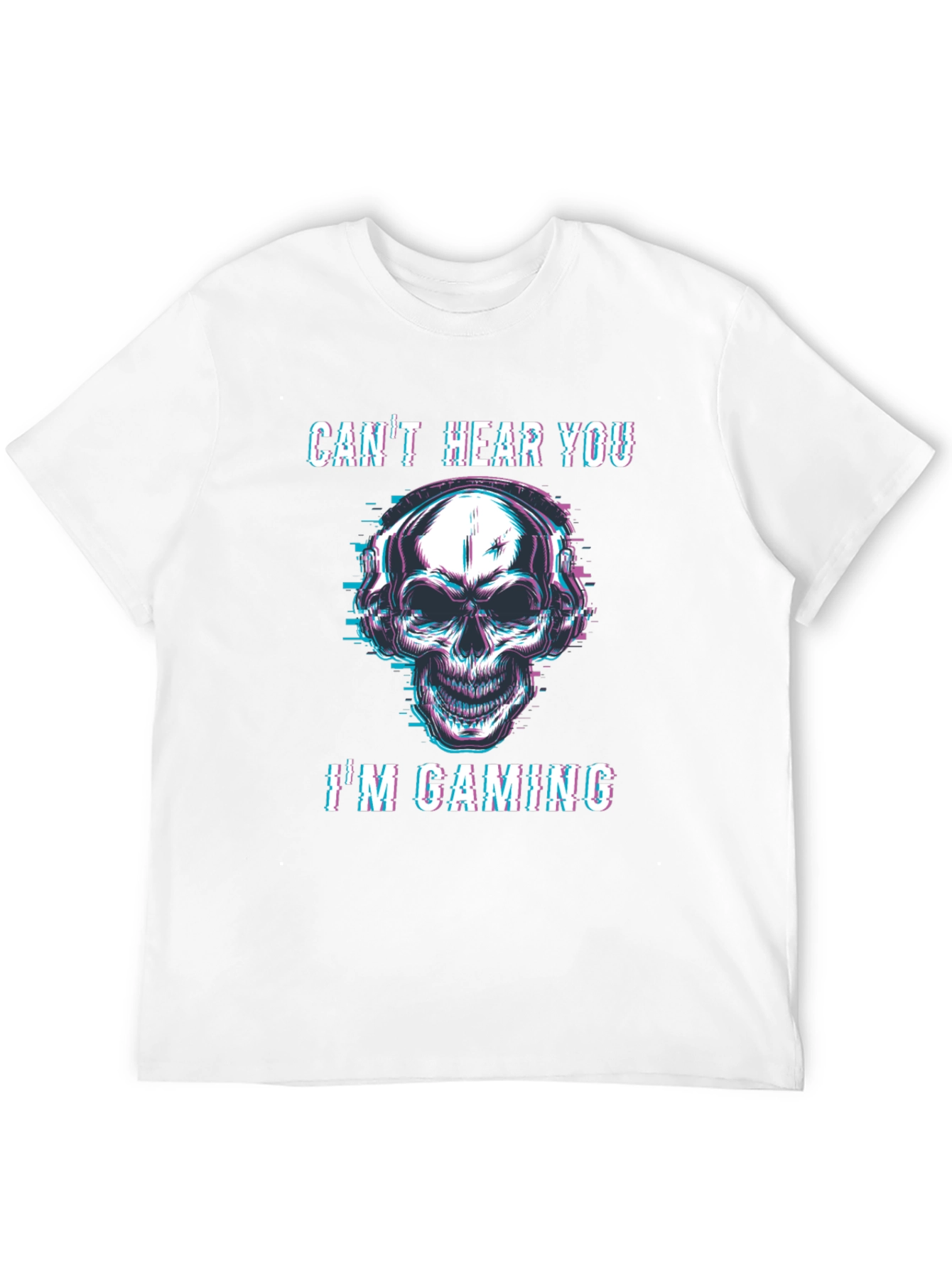 Gaming Skull Graphic Tee - Cant Hear You T-Shirt