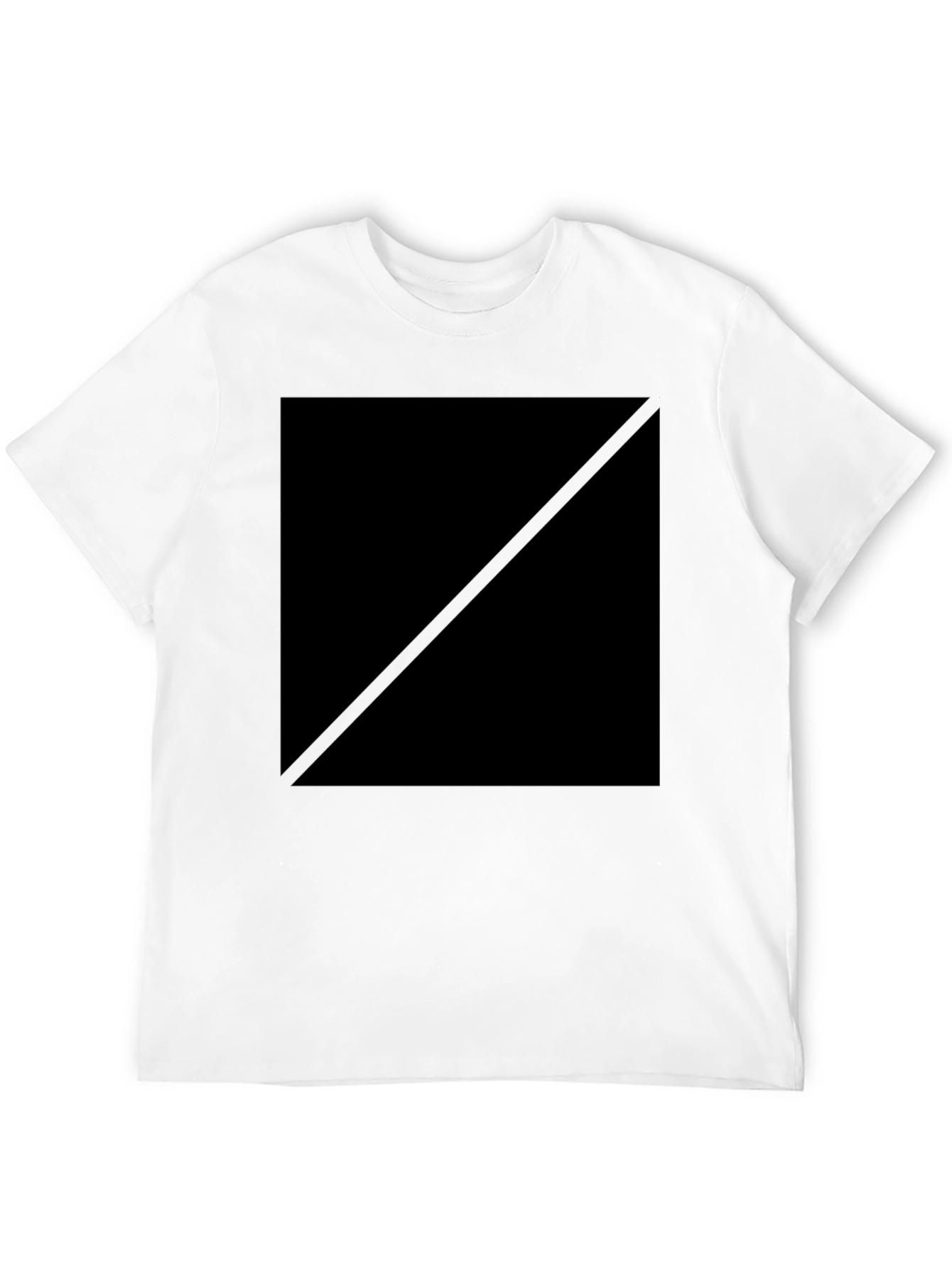 Mens Solid Black Graphic Tee