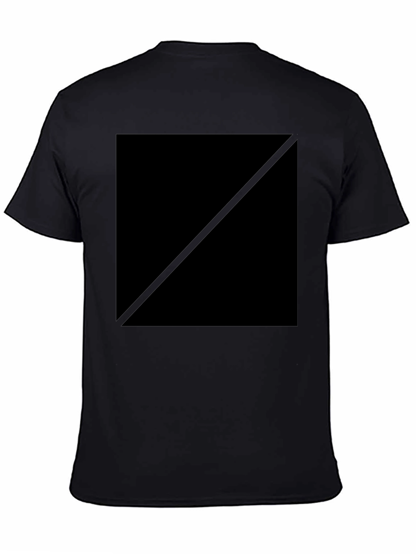 Mens Solid Black Graphic Tee