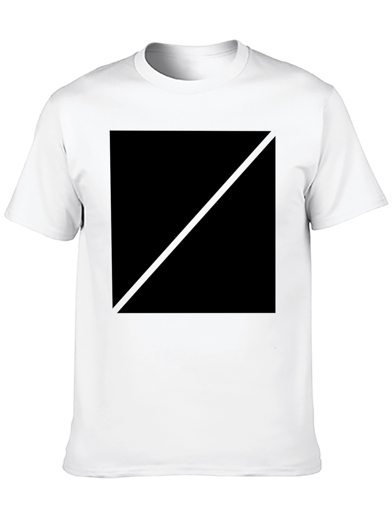 Mens Solid Black Graphic Tee