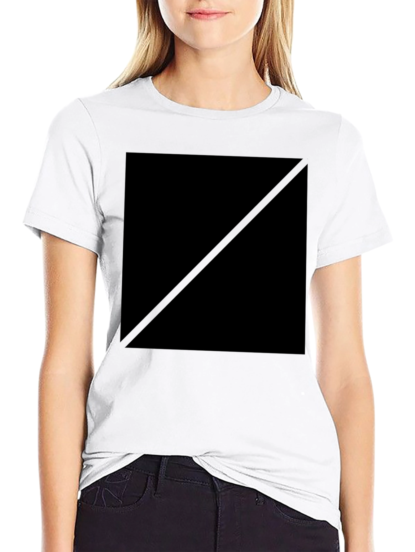 Mens Solid Black Graphic Tee