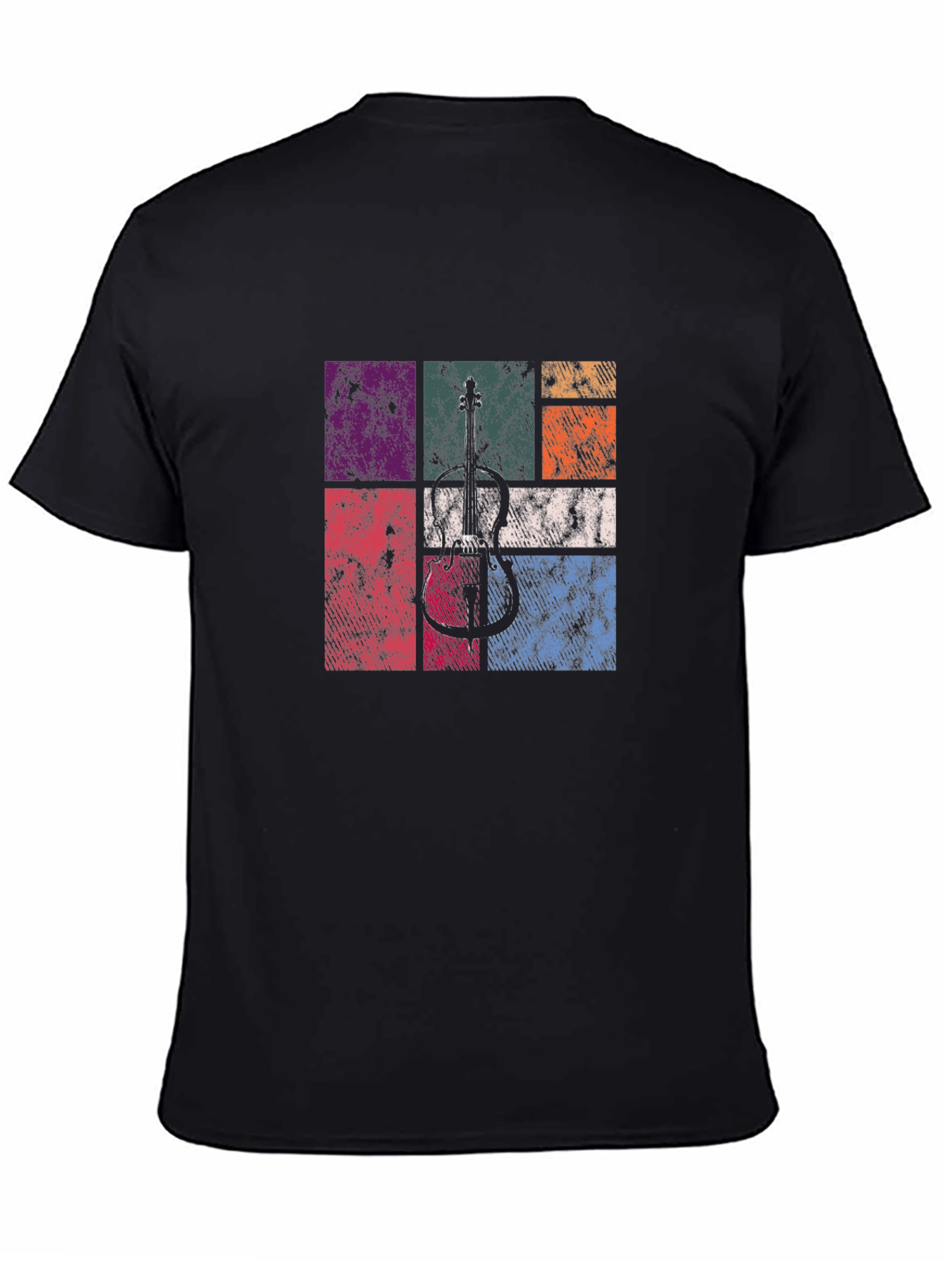 Retro Guitar Graphic Tee - Black