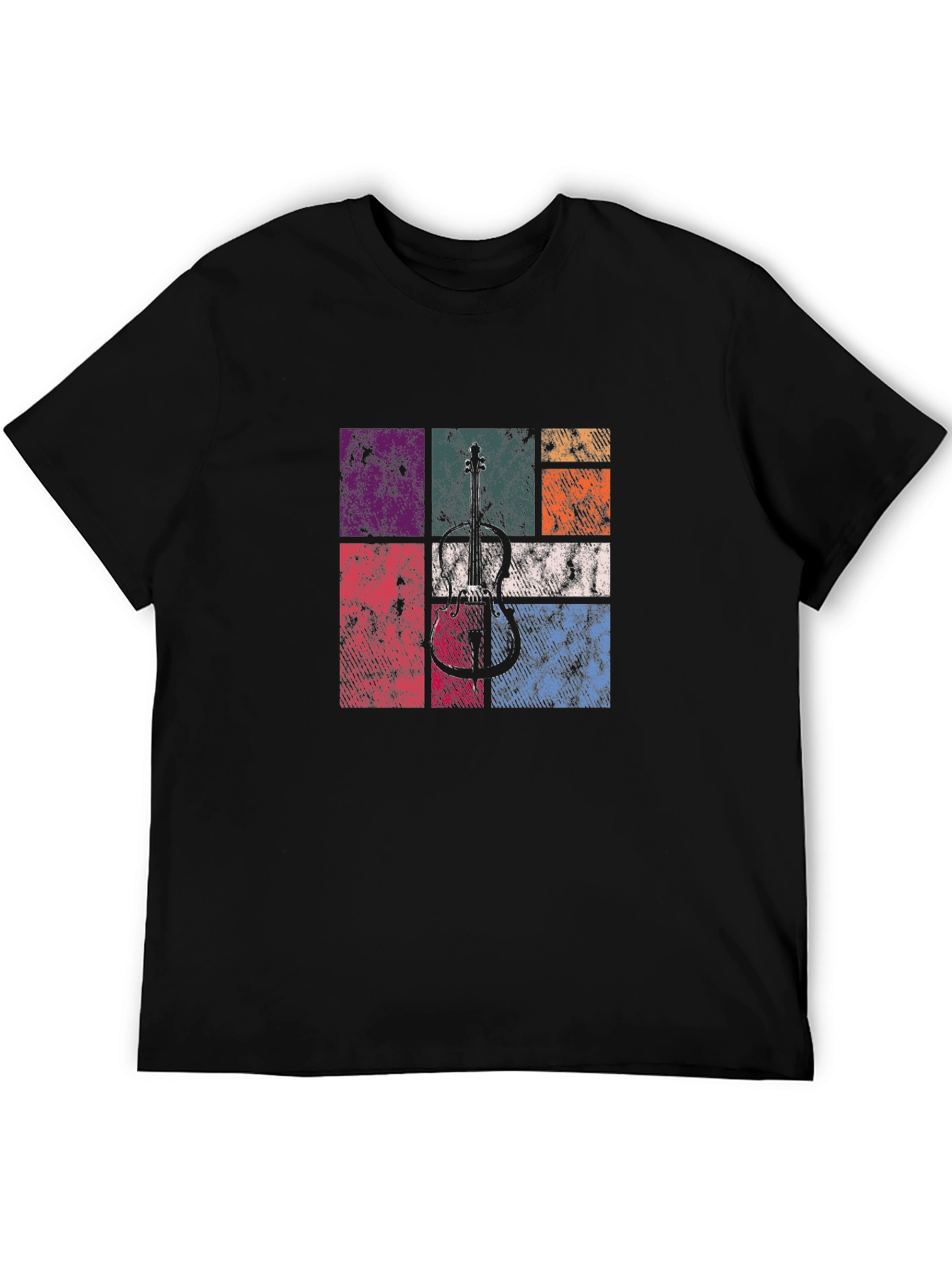 Retro Guitar Graphic Tee - Black