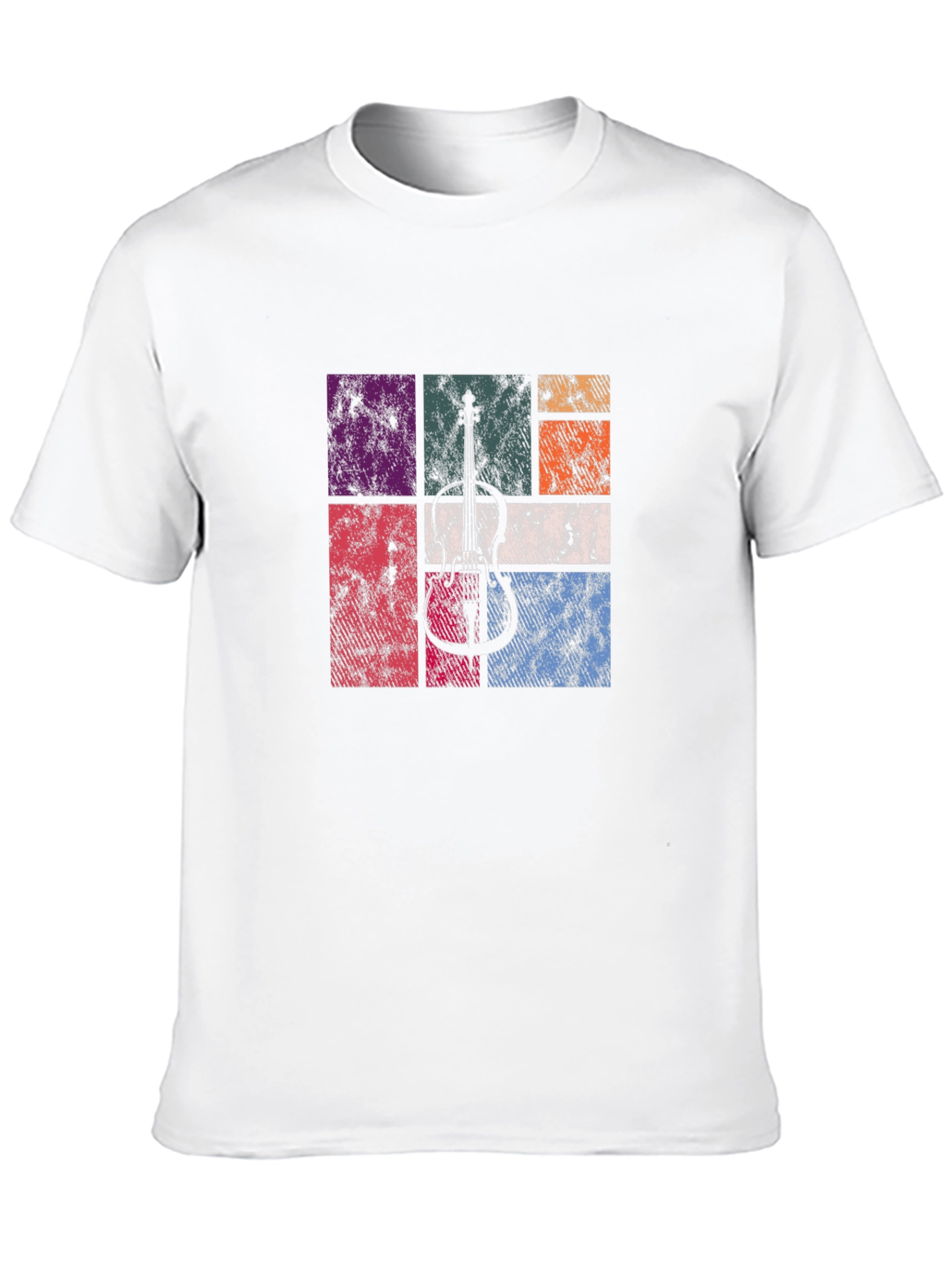 Retro Guitar Graphic Tee - Black