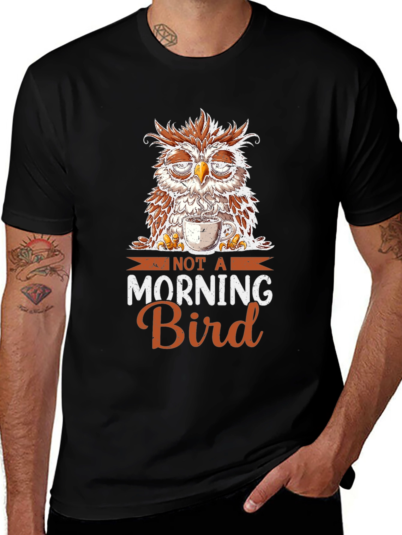 Not a Morning Bird Owl T-Shirt