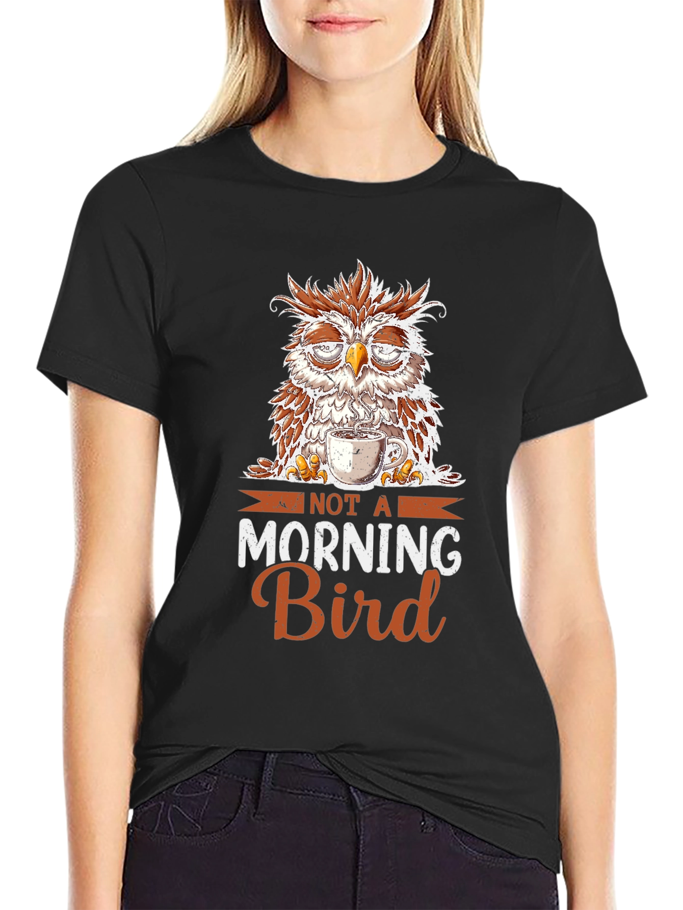 Not a Morning Bird Owl T-Shirt
