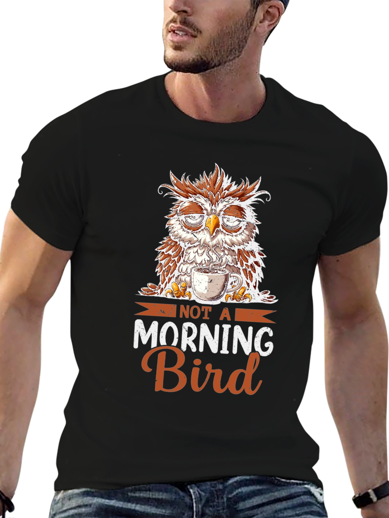 Not a Morning Bird Owl T-Shirt