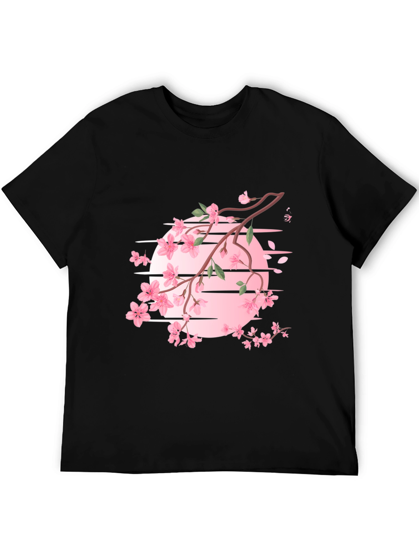 Cherry Blossom Graphic T-Shirt - Black