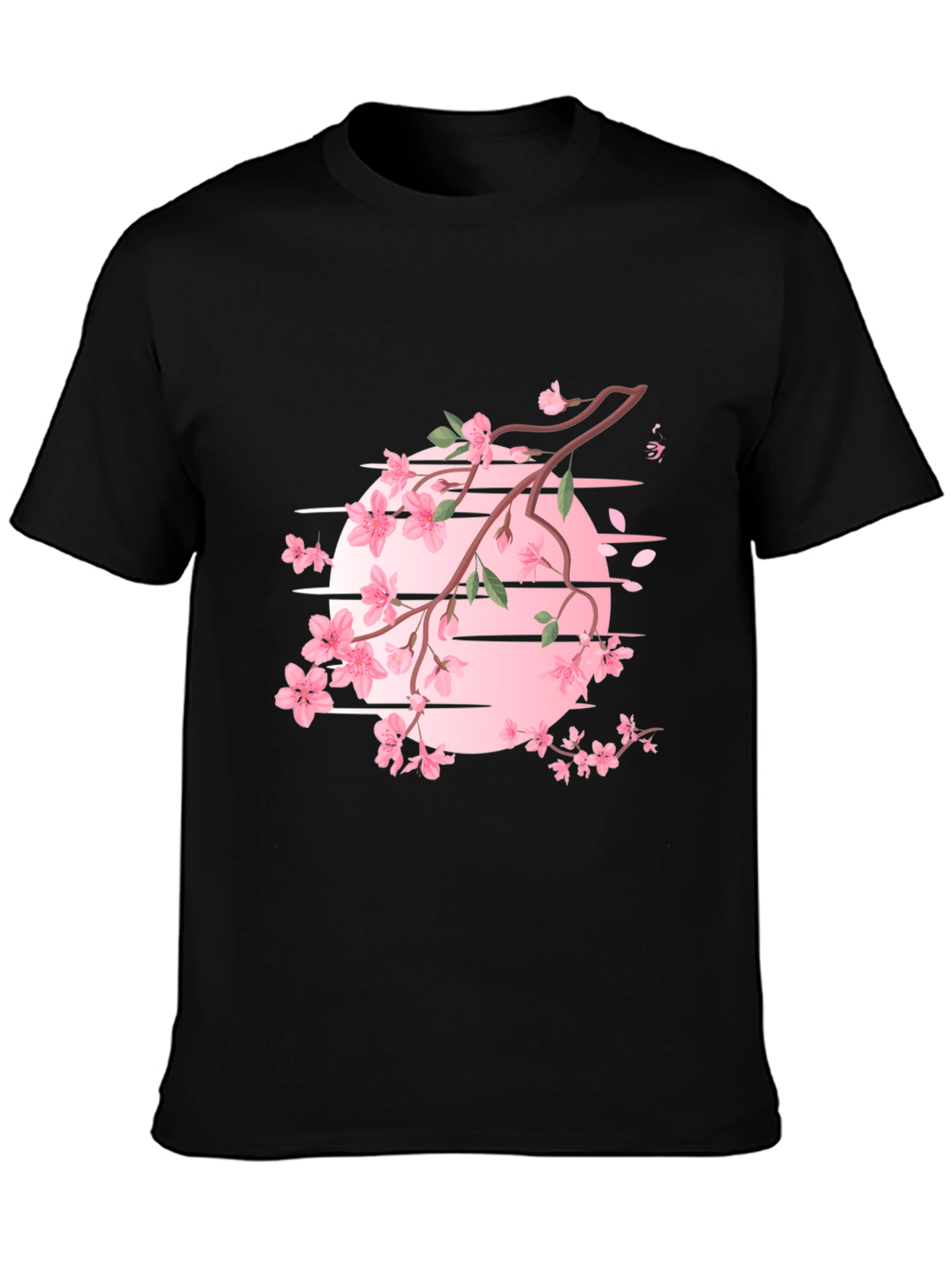 Cherry Blossom Graphic T-Shirt - Black