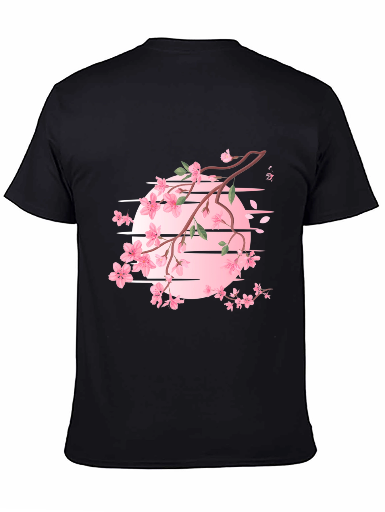 Cherry Blossom Graphic T-Shirt - Black