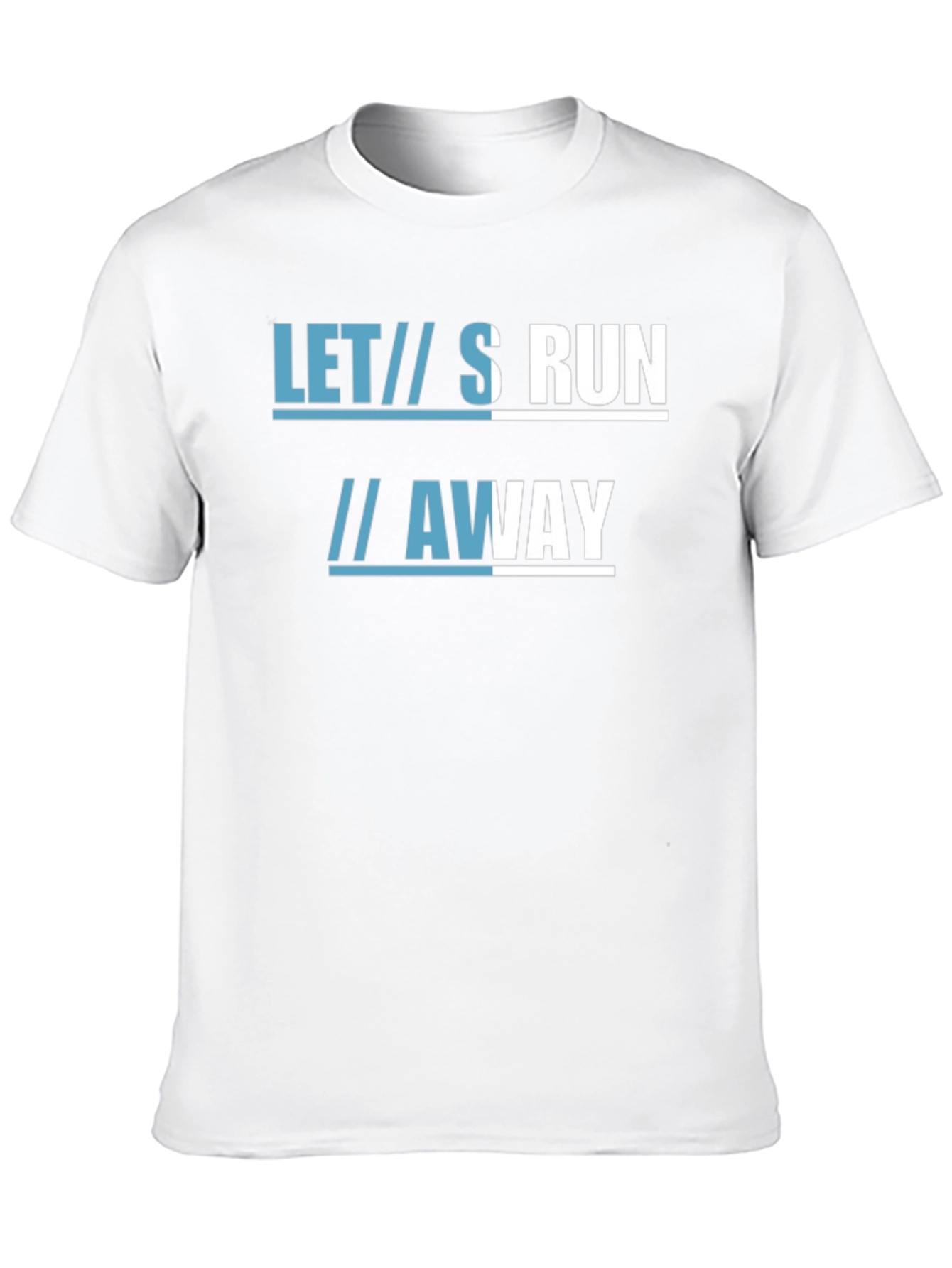 Lets Run Away Graphic Tee - Black Cotton T-Shirt
