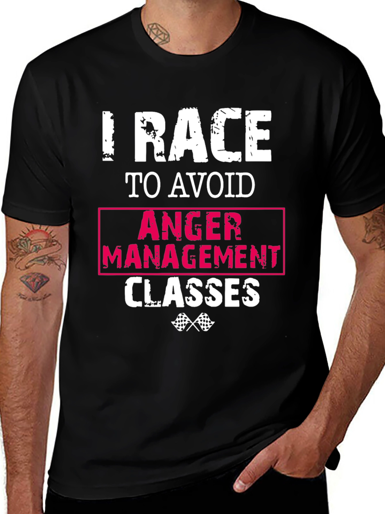 I Race To Avoid Anger Management Classes Funny T-Shirt